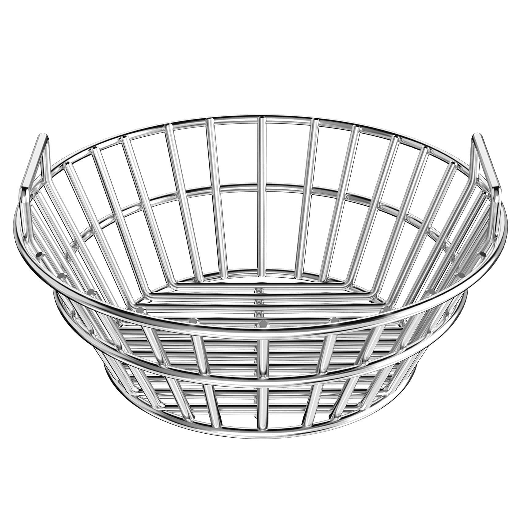 onlyfire Charcoal Ash Basket Fits Medium Big Green Egg, Stainless Steel Charcoal Holder with Handles, Grilling Accessories for Better Airflow