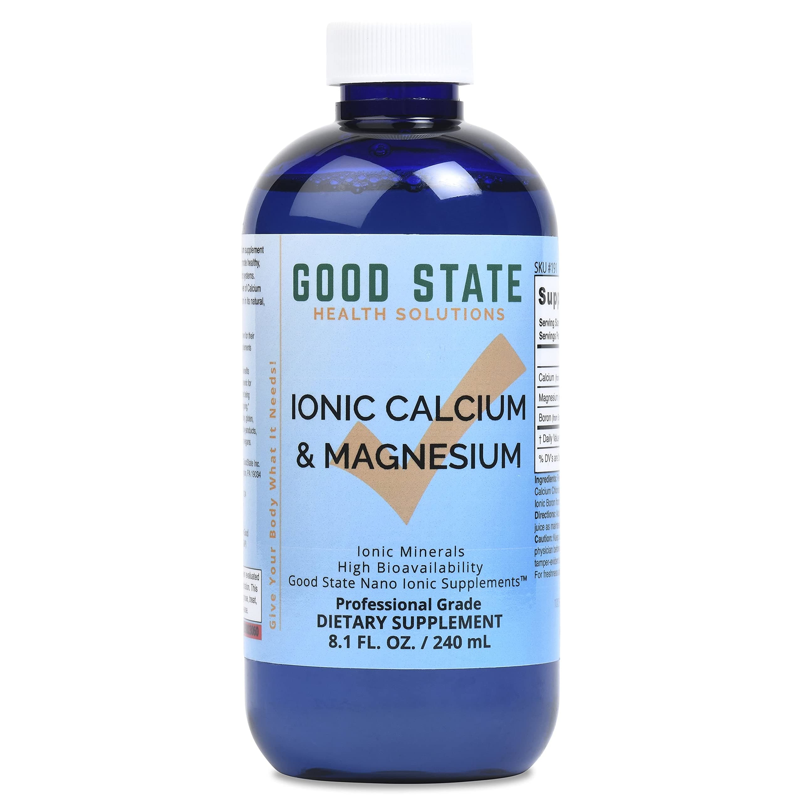 Liquid Ionic Calcium and Magnesium (72 mg calcium elemental, 63 mg magnesium elemental, 500 mcg boron elemental - 8 fl oz)