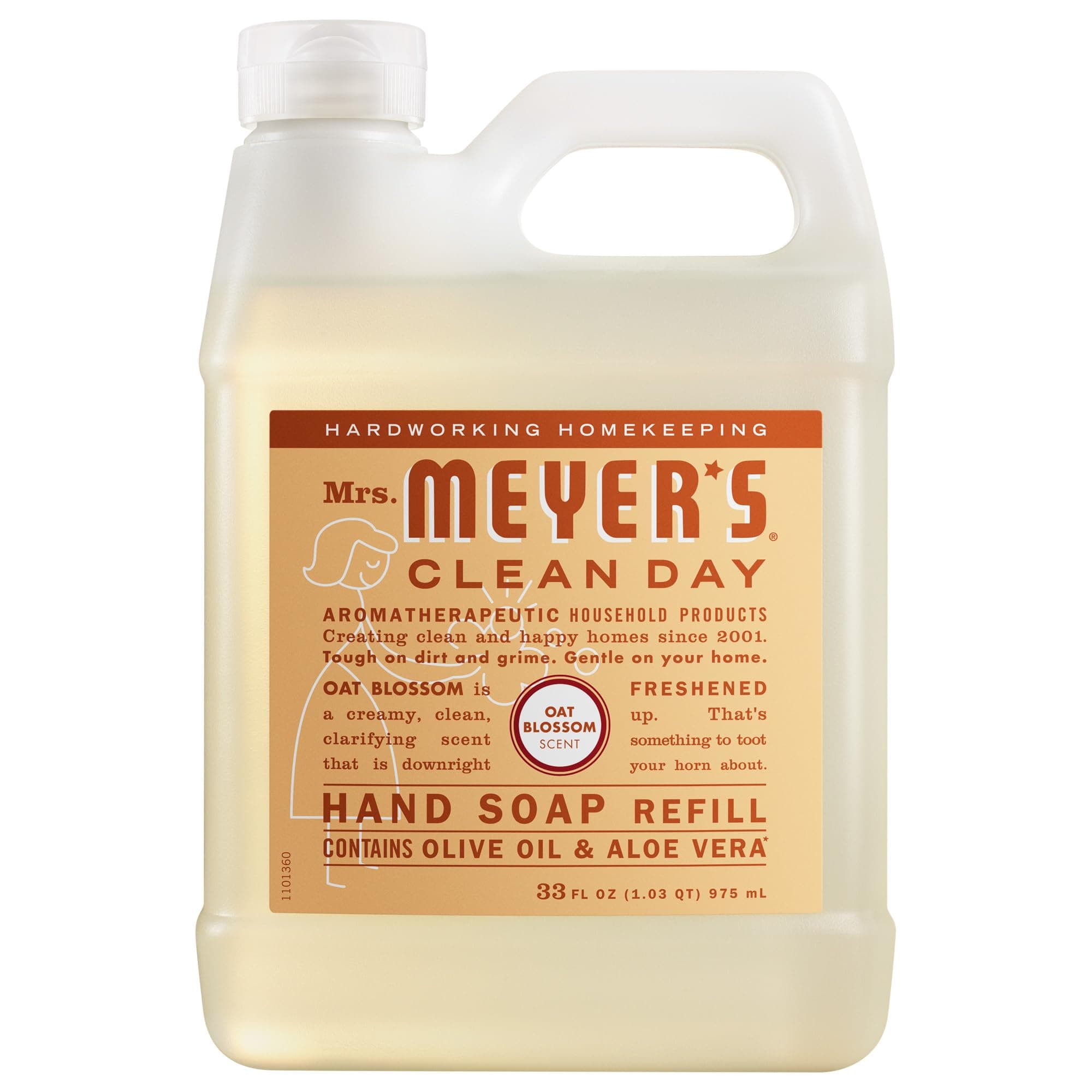 CLEAN DAY Hand Soap Refill, Oat Blossom Scent, 33 Fl Oz Bottle