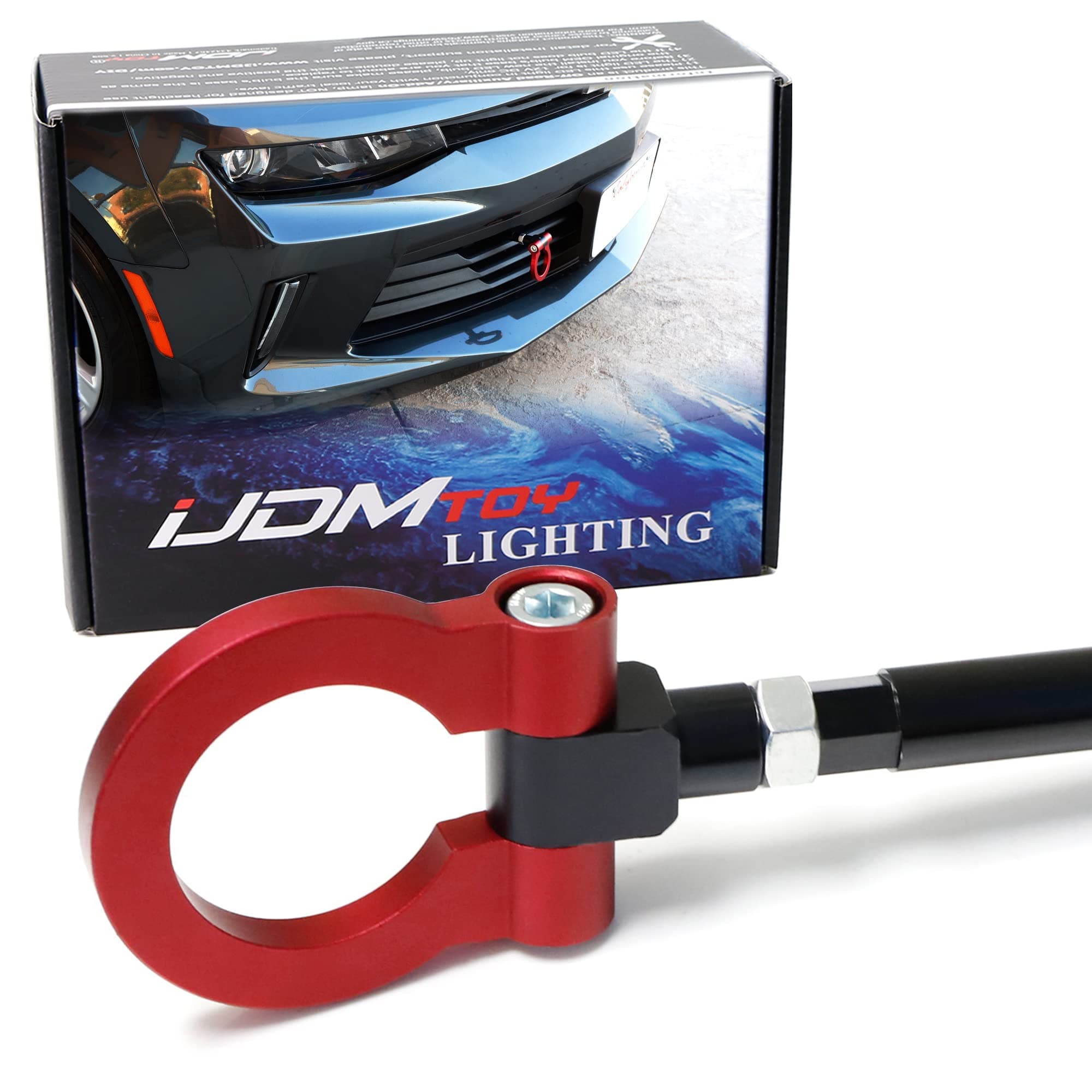 iJDMTOY Track Racing Style Tow Hook Ring Compatible With 2016-up Gen6 Chevy Camaro (Pre-LCI)