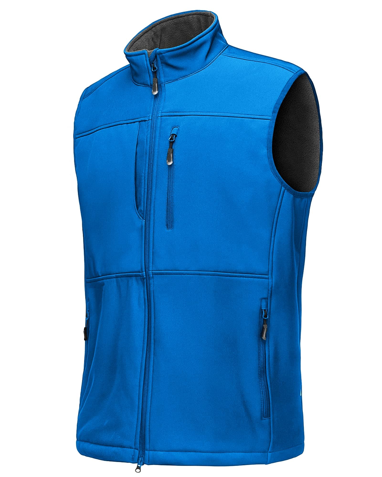 33,000ft Mens Softshell Gilet Activewear Vests Windproof Fleece Lined Outerwear Zipped Pockets Sleeveless Softshell Jacket for Leisure, Golf, Travelling