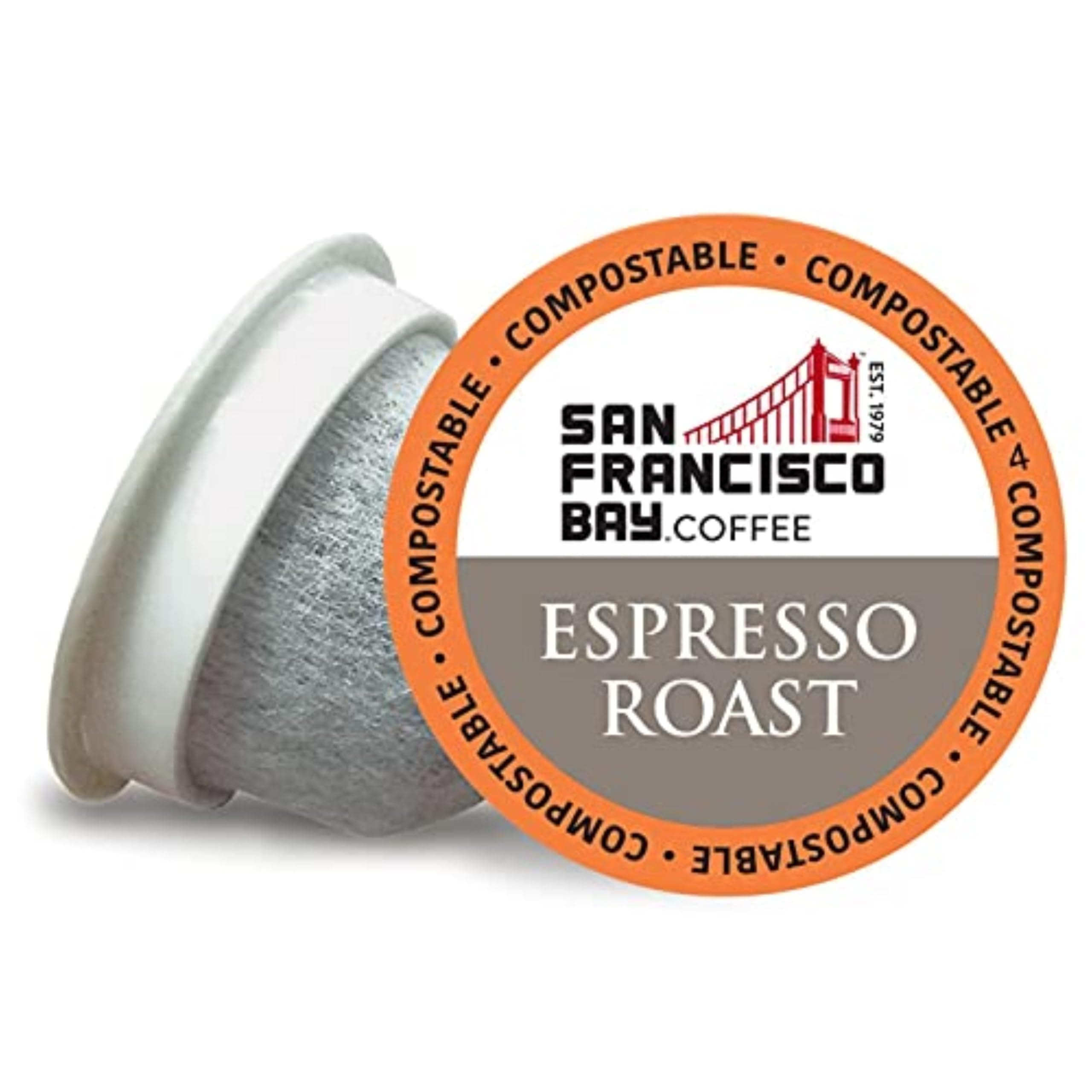 Compostable Coffee Pods - Espresso Roast (36 Ct) K Cup Compatible including Keurig 2.0, Dark Roast