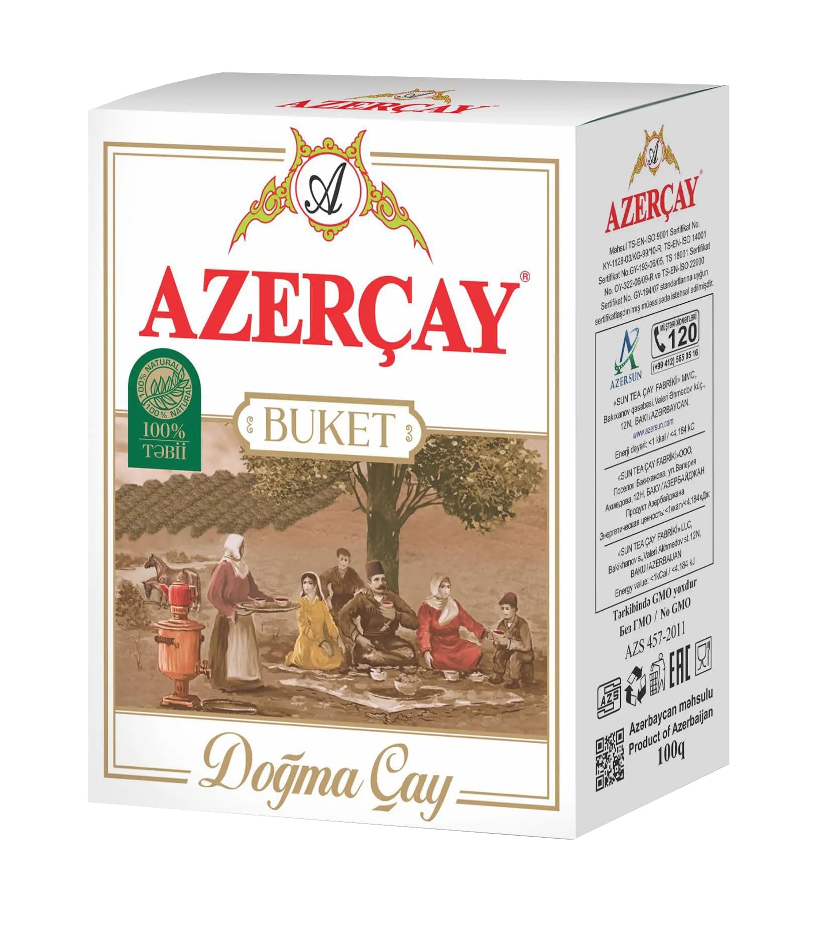 Azercay Buket 100 Gr Large-Leaved Black Velvet Tea