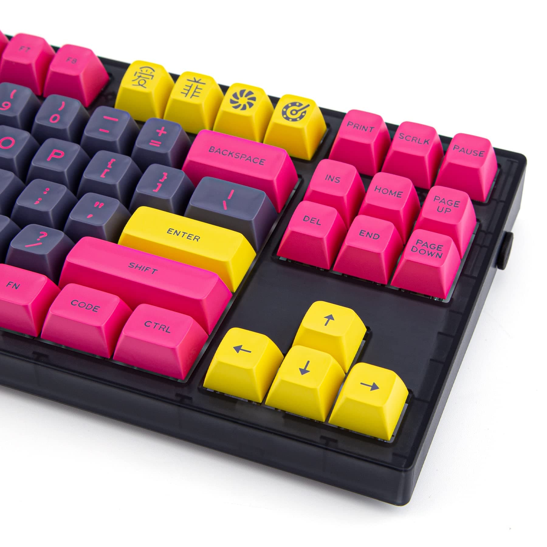 Custom Retrowave Keycaps 172 Keys Full Kit SA Profile ABS Double-Shot Keycaps for ANSI & ISO Layout 60%, 65%, 75%, 100% Mechanical Keyboards for Cherry MX Switches