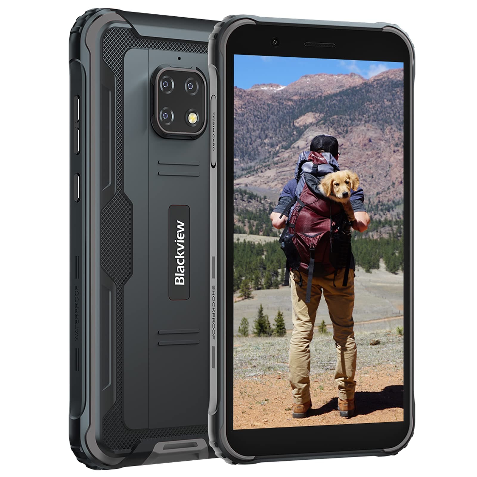 Blackview Rugged Smartphone BV4900, 4G Dual SIM Rugged Unlocked Cell Phones, 3GB+32GB/SD 128GB Expandable Android Phone, IP68 Waterproof Drop-proof Phone, 5580mAh 5.7" HD+, Face ID/NFC Rugged Phone
