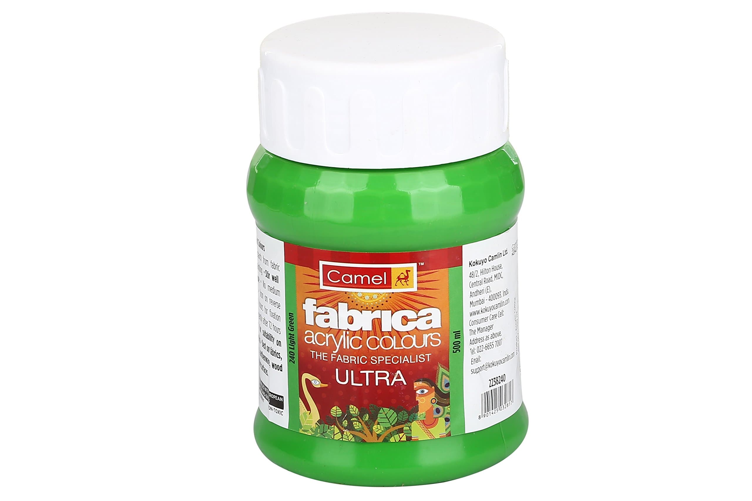 Camel Fabrica Acrylic Colours Light Green 500ML