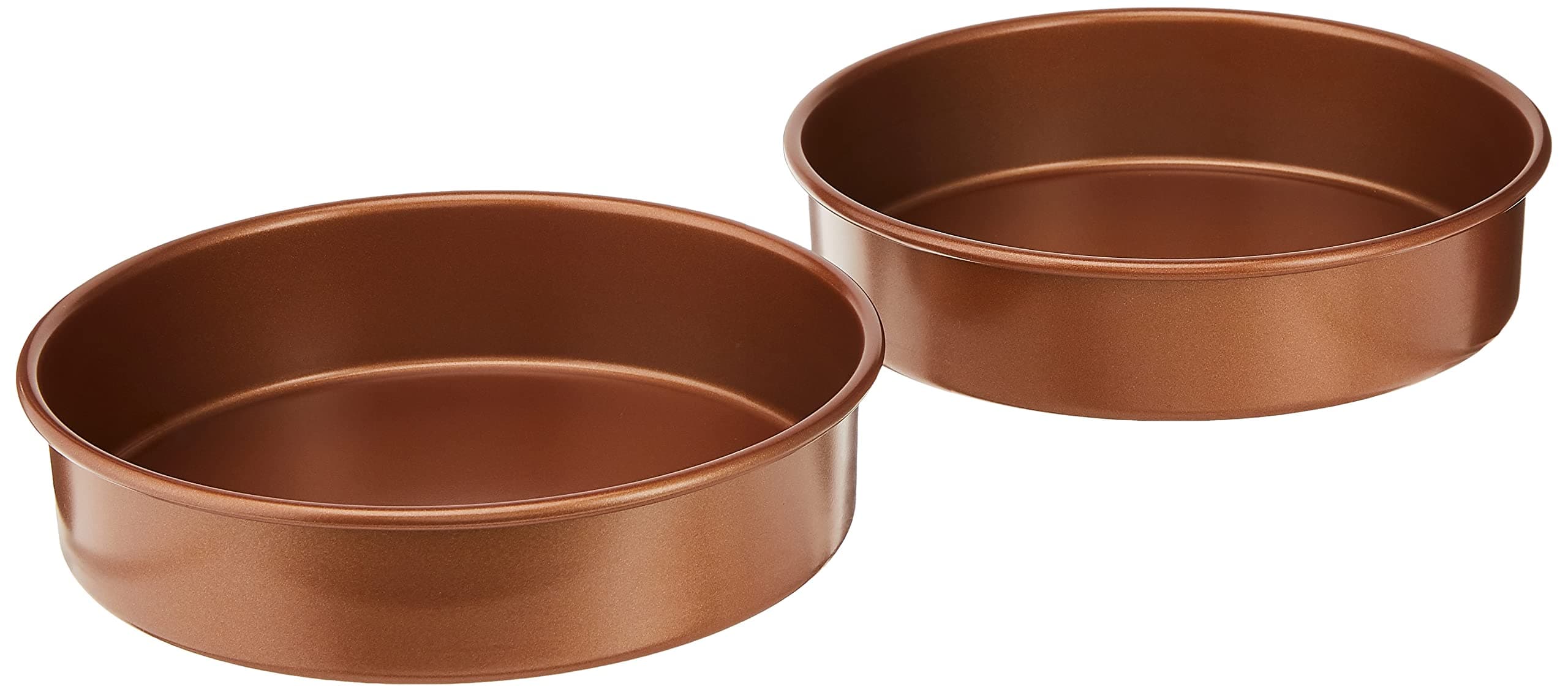 Ayesha Curry Nonstick Bakeware Nonstick Baking Pan Set / Nonstick Cake Pan Set, Round - 2 Piece, Brown (One Pack)