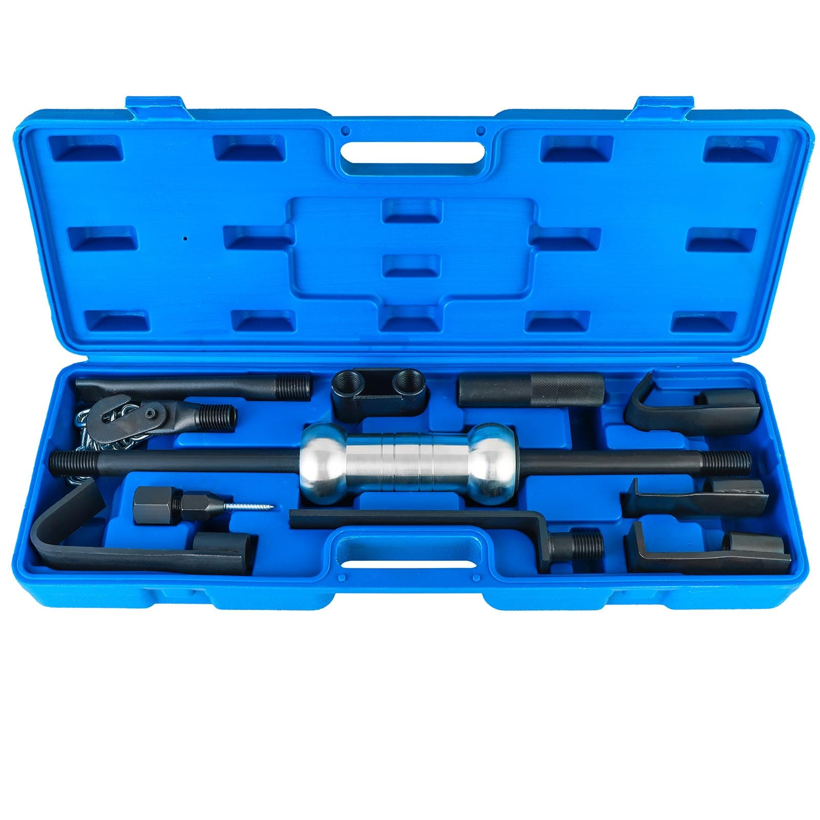 13pcs Heavy Duty Slide Hammer Dent Puller Set | 10lbs Auto Body Repair Tool Kit, Dent Puller Slide Hammer Set, Car Dent Remover Tools for Auto Truck More