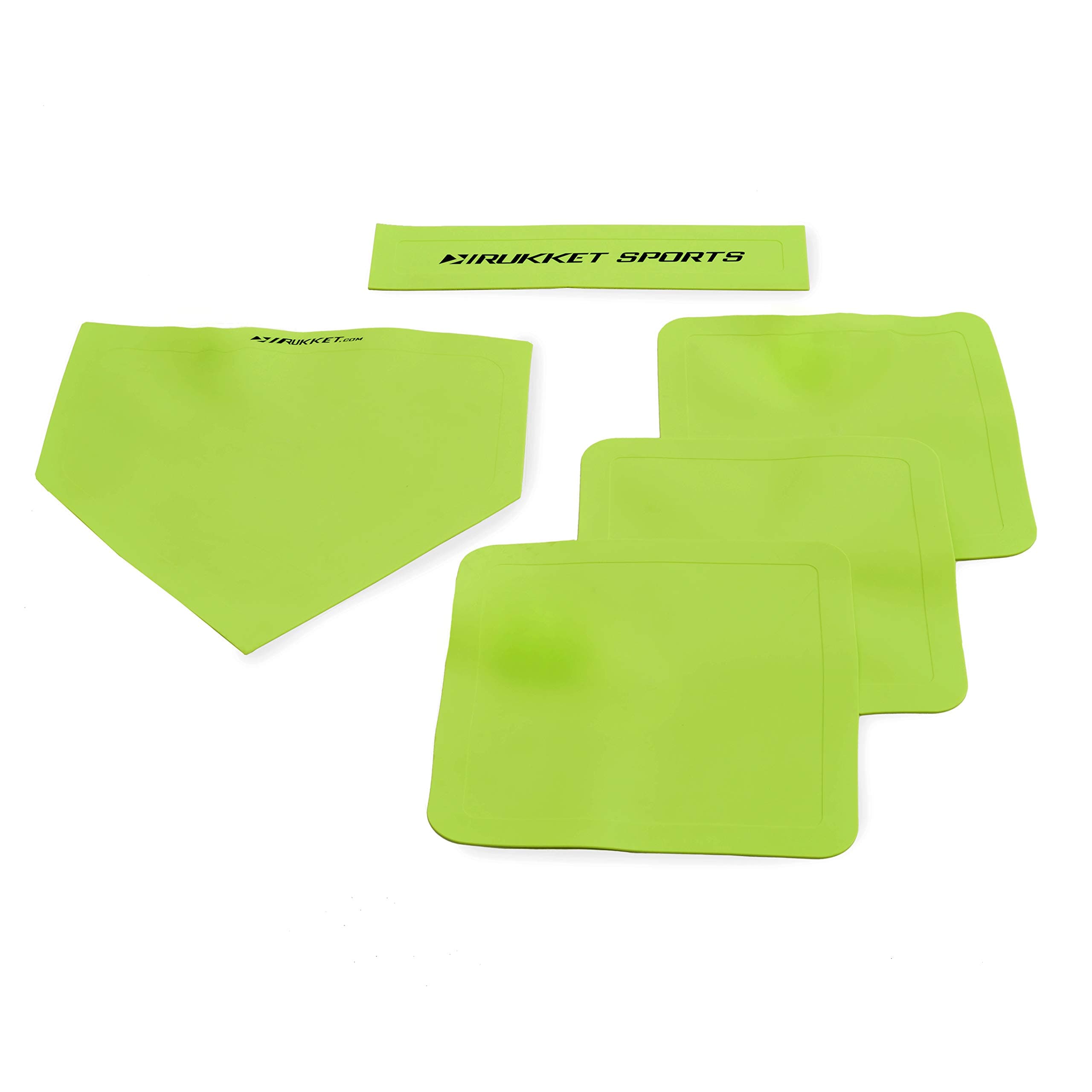 Rukket Kickball Set with Bases | Rubber Throw Down Plates and Kick Ball | Perfect for Kids and Adults | Playground and Backyard Game | Air Pump and Foul Line Cones