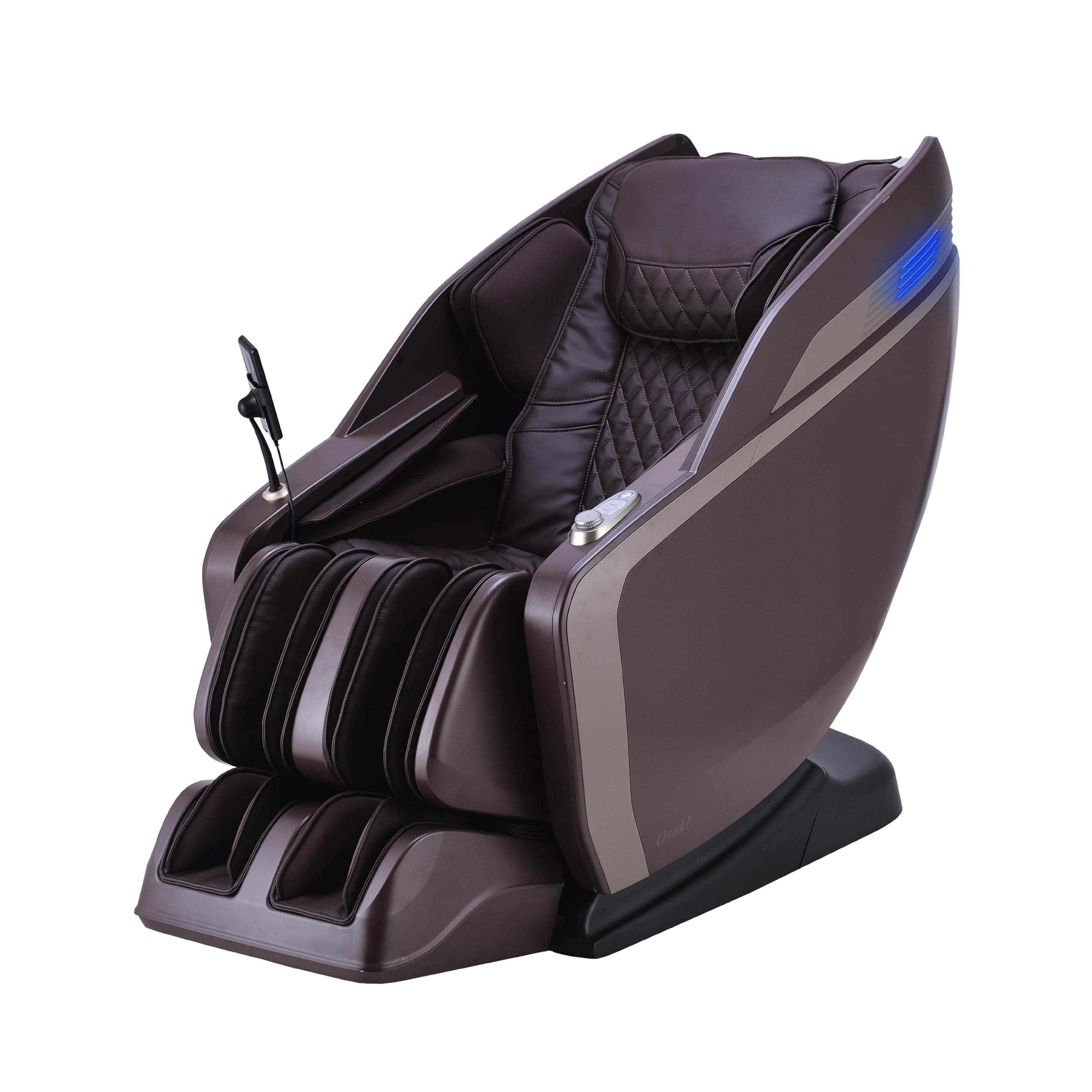 Osaki Monarch Full Body Massage Chair | Zero Gravity 3D SL-Track | Space Saving Technology Recliner| 9 Unique Auto Programs | Bluetooth Connection (LE Brown)