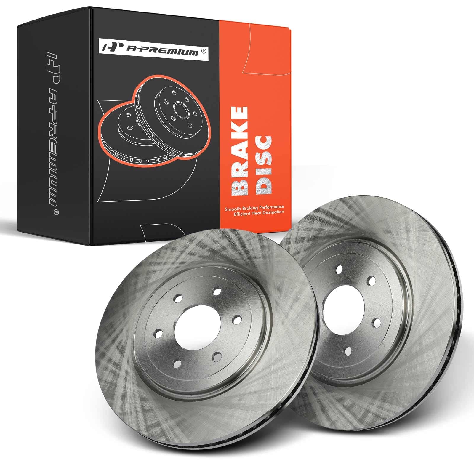 A-premiumFront Vented Disc Brake Rotors Set Compatible with Nissan Pathfinder 2008 2009 2010 2011 2012 2-PC Set