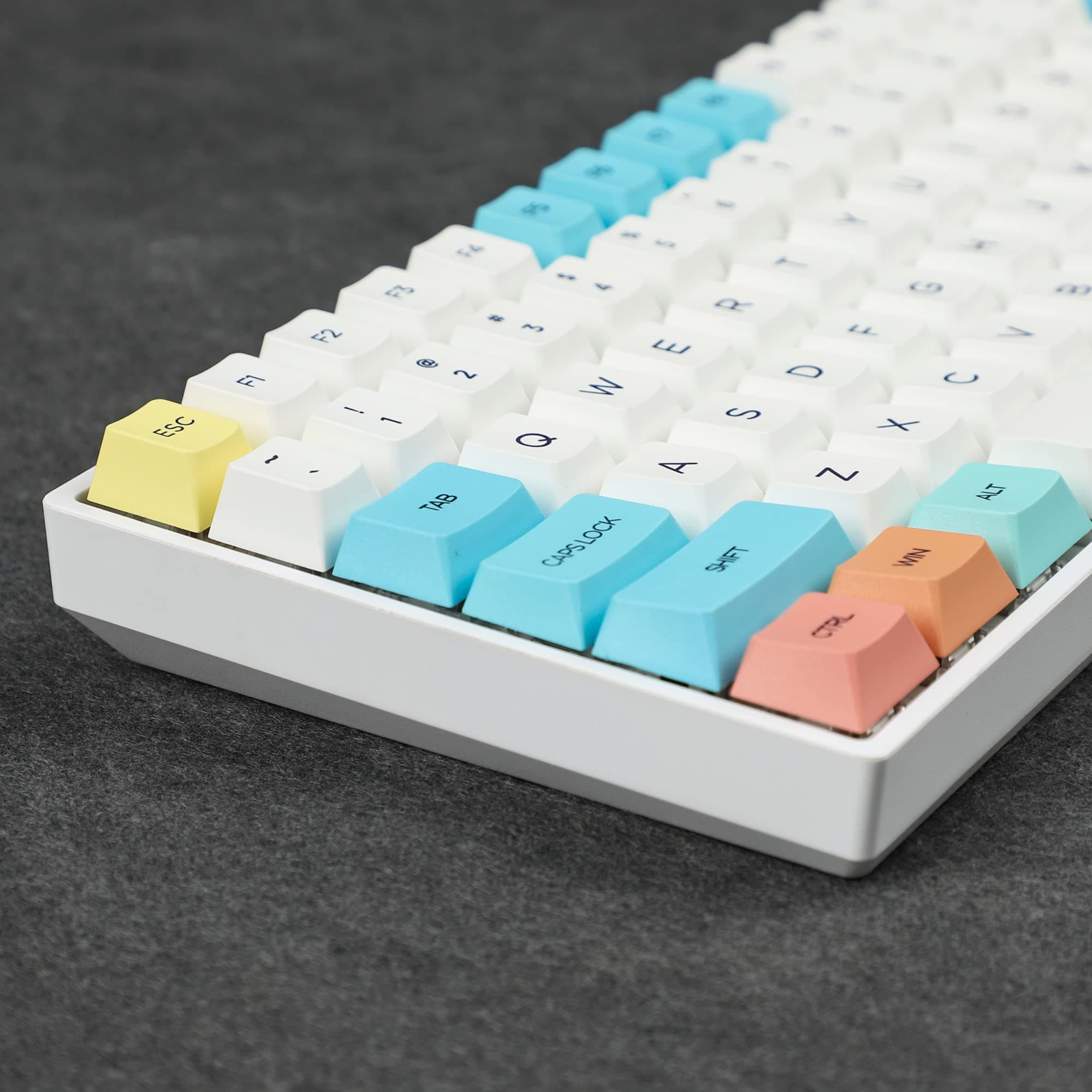 YMDK 146 Key Cherry Profile Dye Sub PBT Chalk Keyset Keycap for MX Switches Mechanical Keyboard GMMK Pro Filco DK SF 104 TKL GK61 KBD75 96 GK64 68