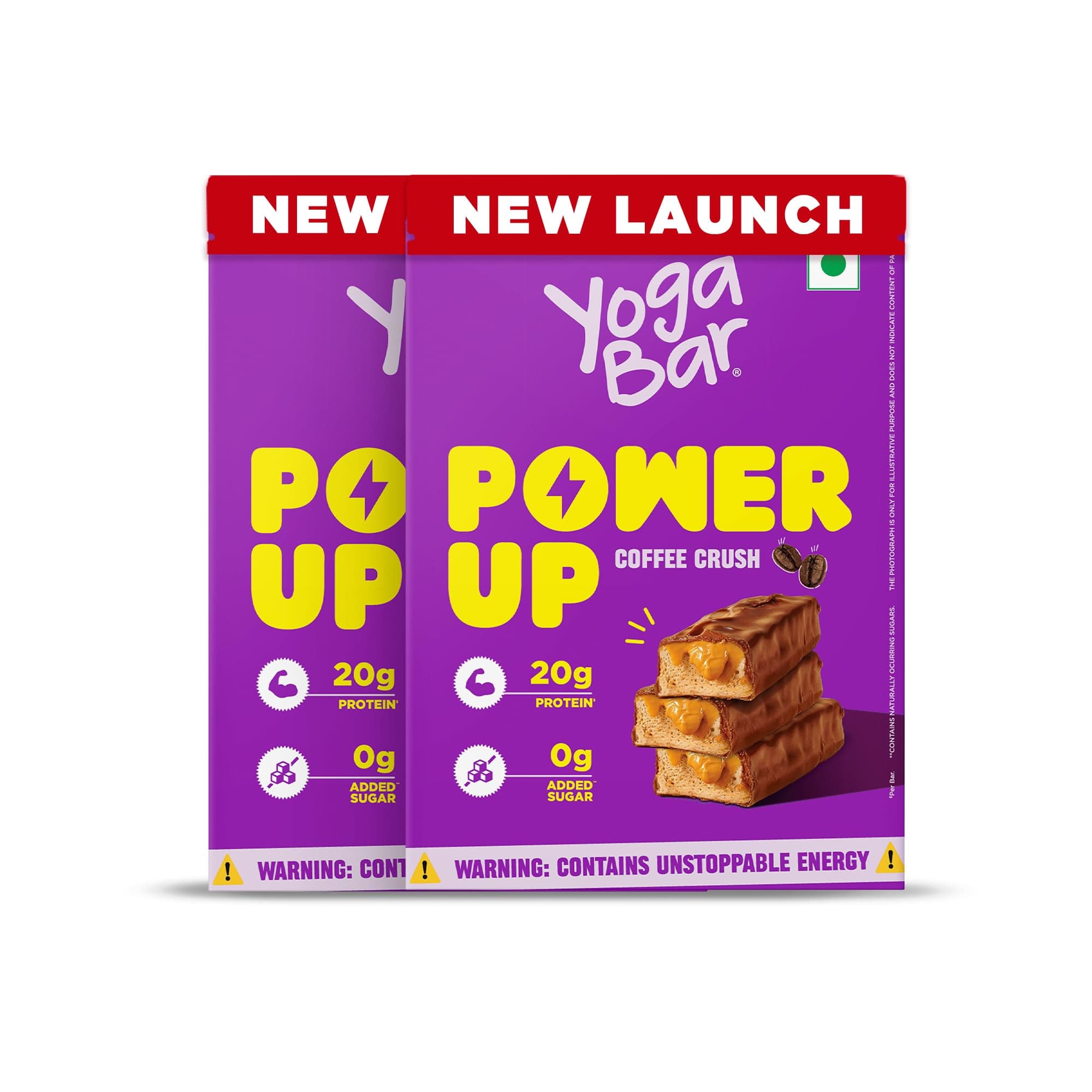 Power Up 20G Protein Bar (10 Bars,Coffee Rush,No Added Sugar)|Least Net Carbs|Zero Added Sugar Protein Bars|High Protein Blend - Whey Protein Concentrate,Isolate,Peanuts & Soy