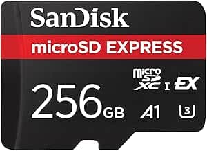 SanDisk microSD Express Card 256GB - Works with Nintendo Switch™ 2 (Up to 880MB/s Read, Up to 650MB/s Write, 210MB/s Sustained Write, SanDisk QuickFlow Technology, ThermAdapt, UHS-I, U3, C10)