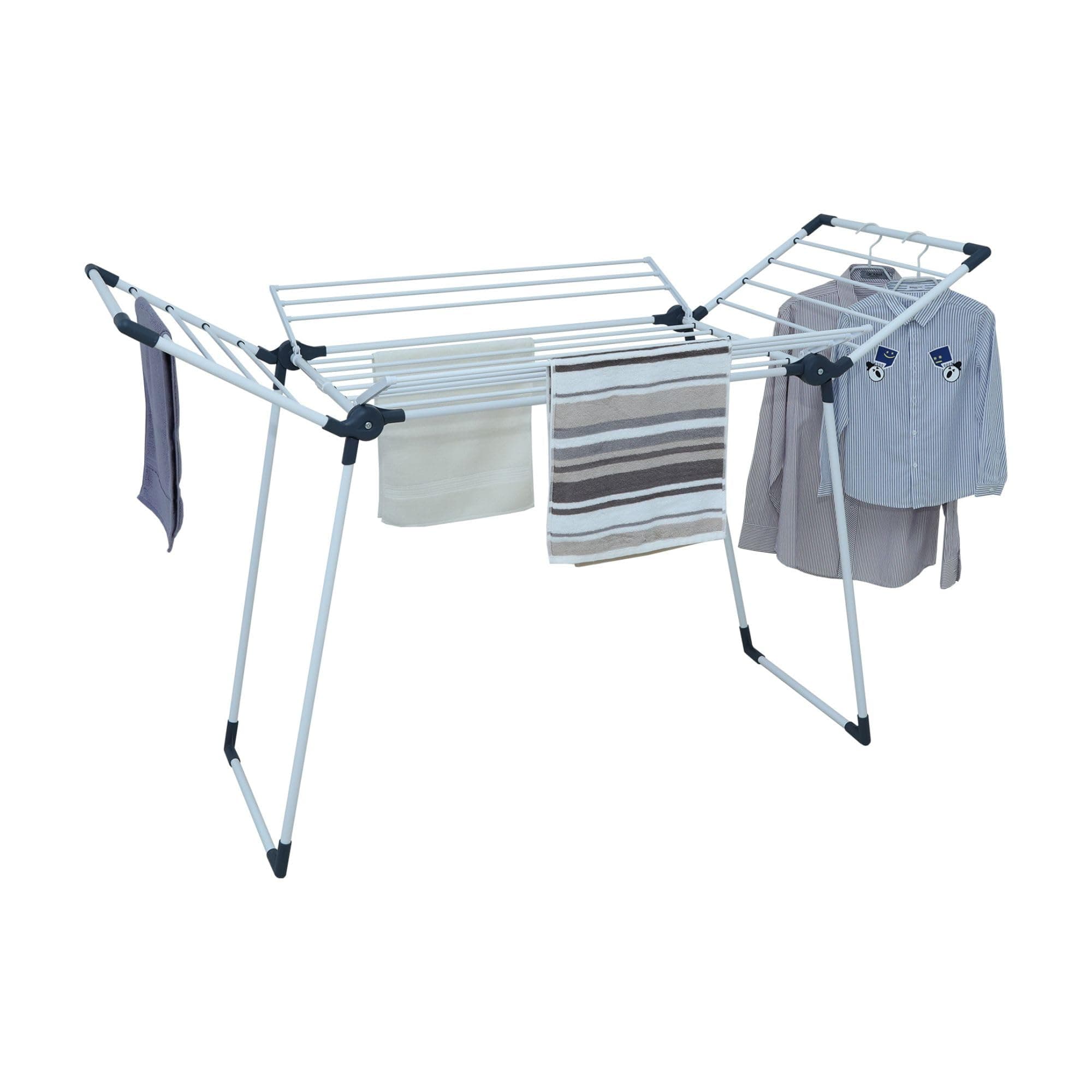 Cloth Drying Foldable Stand | 21 Meters Strong and durable tubes with Rust Proof Powder Coating Clothes Dryer| Drying Stand Laundry | Heavy Duty Clothing Racks - WR80827 White