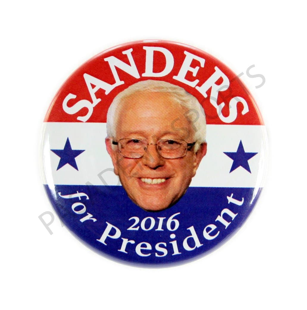2016 BERNIE SANDERS for PRESIDENT CAMPAIGN BUTTON, 2.25" b101sds, by PASADENA SPORTS - USA