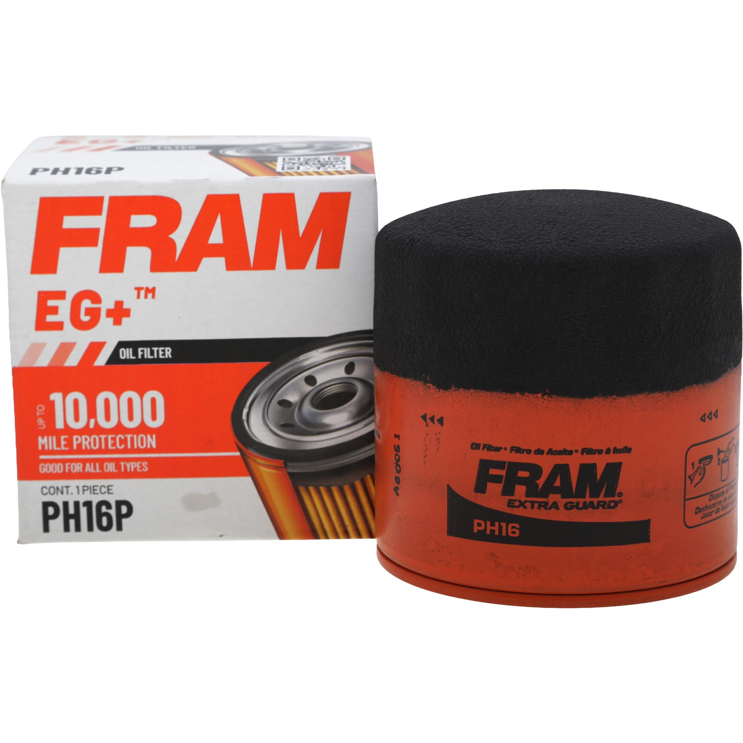 PH16 Extra Guard Passenger Car Spin-On Oil Filter, Pack of 1