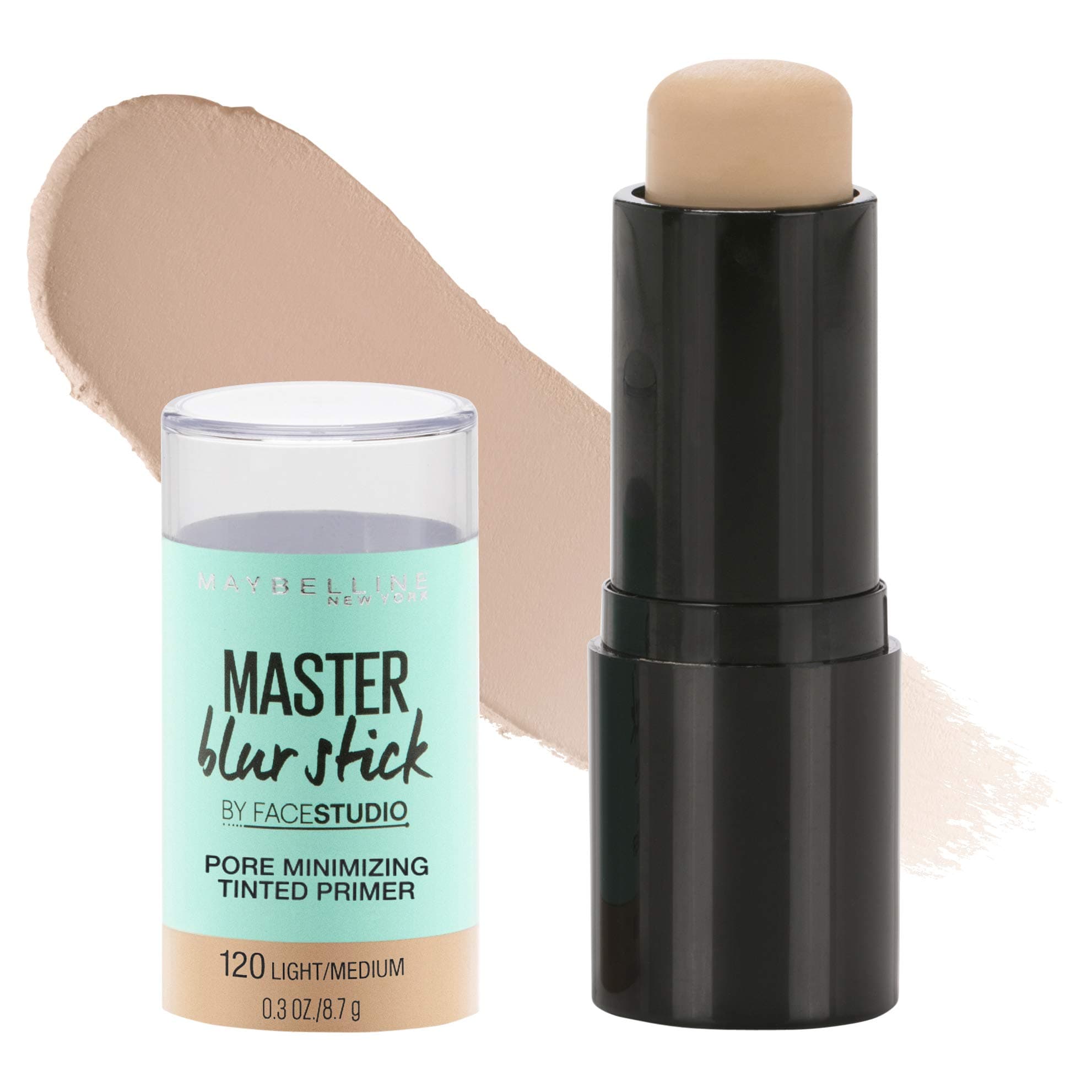 New York Facestudio Master Blur Stick Primer Makeup, Light/Medium, 0.3 oz.