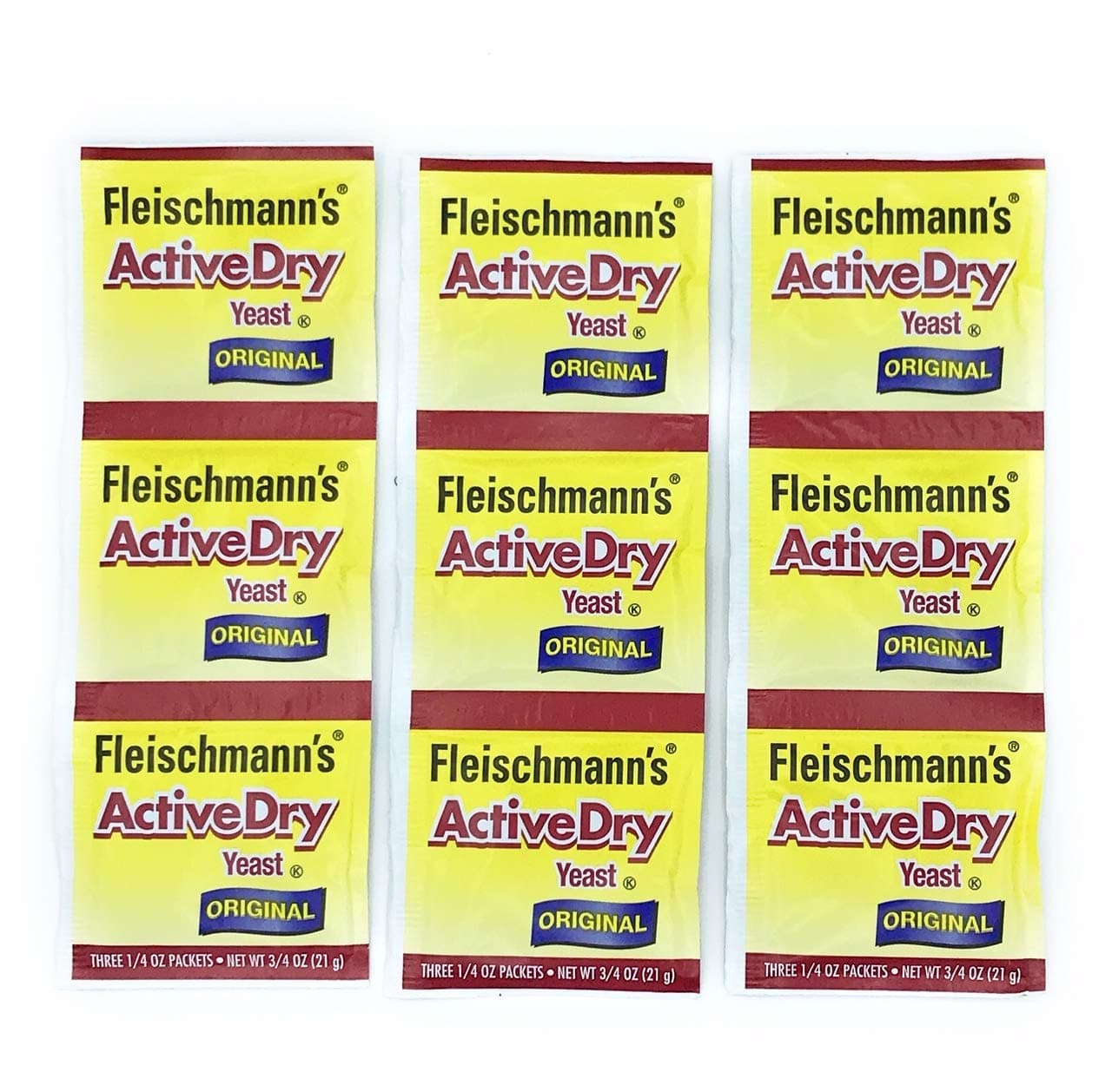 Yeast, Active, Dry, 0.75-Ounce Packet (Pack of 9) by Fleischmann's
