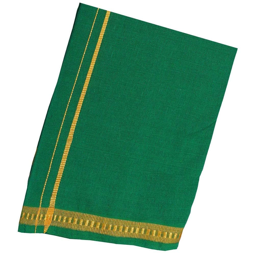 Stylesindia Fancy Border Colored Single Layer Pentex Dhoti Mundu Vesti 2.0mts