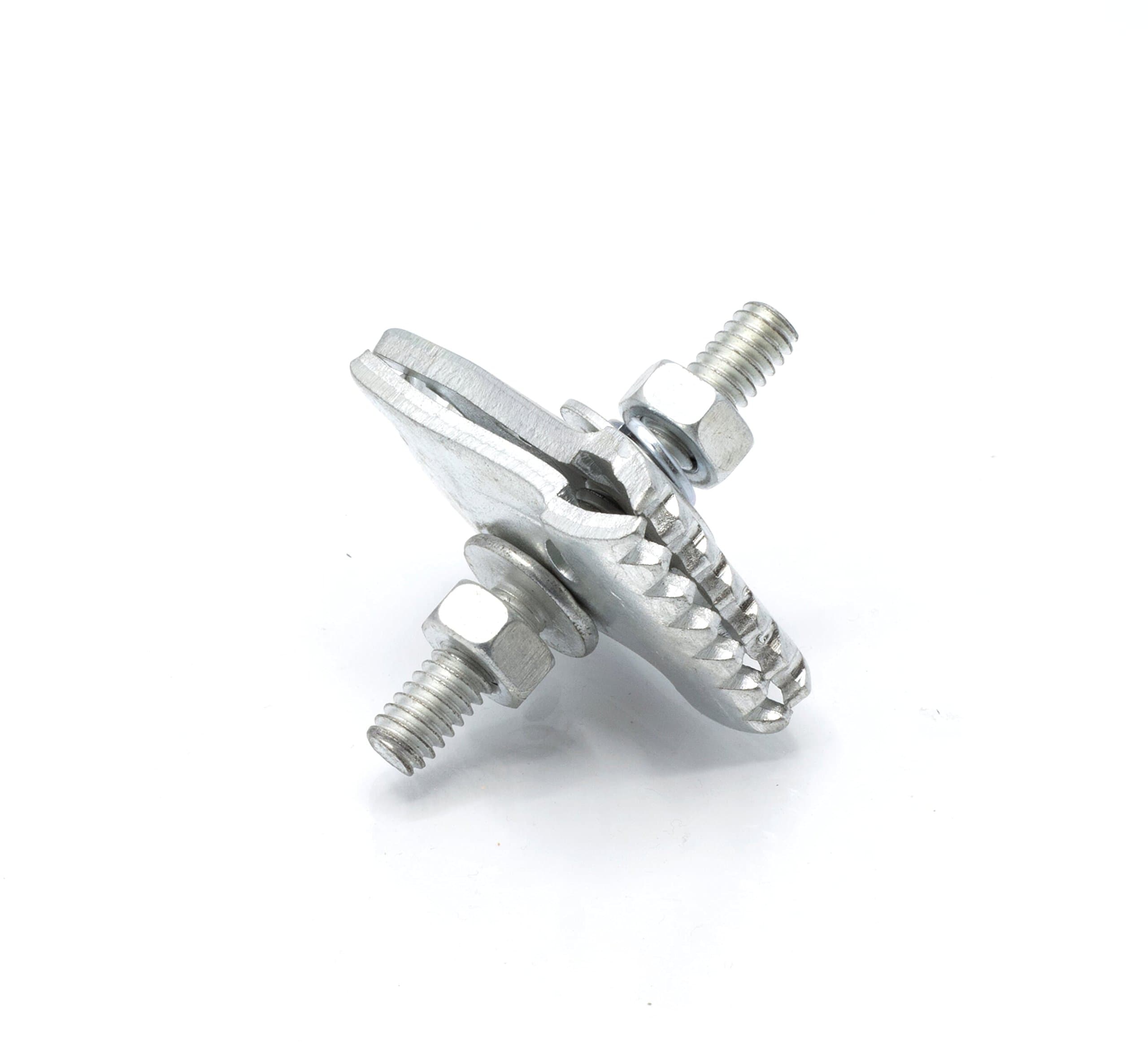 THE CIMPLE CO I Beam Style Ground Clamp - Galvanized Heavy Duty Trailer I-Beam Grounding, Stranded or Solid Wire - Grounding Tools Edition - UL Listed - Antenna, Satellite Dish, Cable TV - 1 Pack