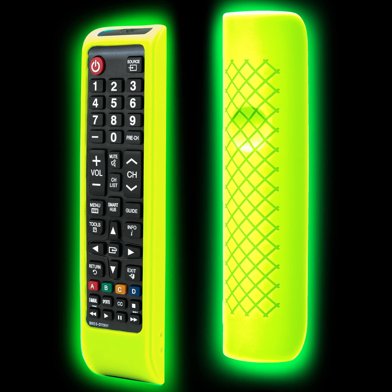 Lambcare Remote case for Samsung TV Controller, Silicone Remote Cover for BN59-01199F Samsung Remote Control, Smart TV Remote Skin Sleeve Glow in The Dark