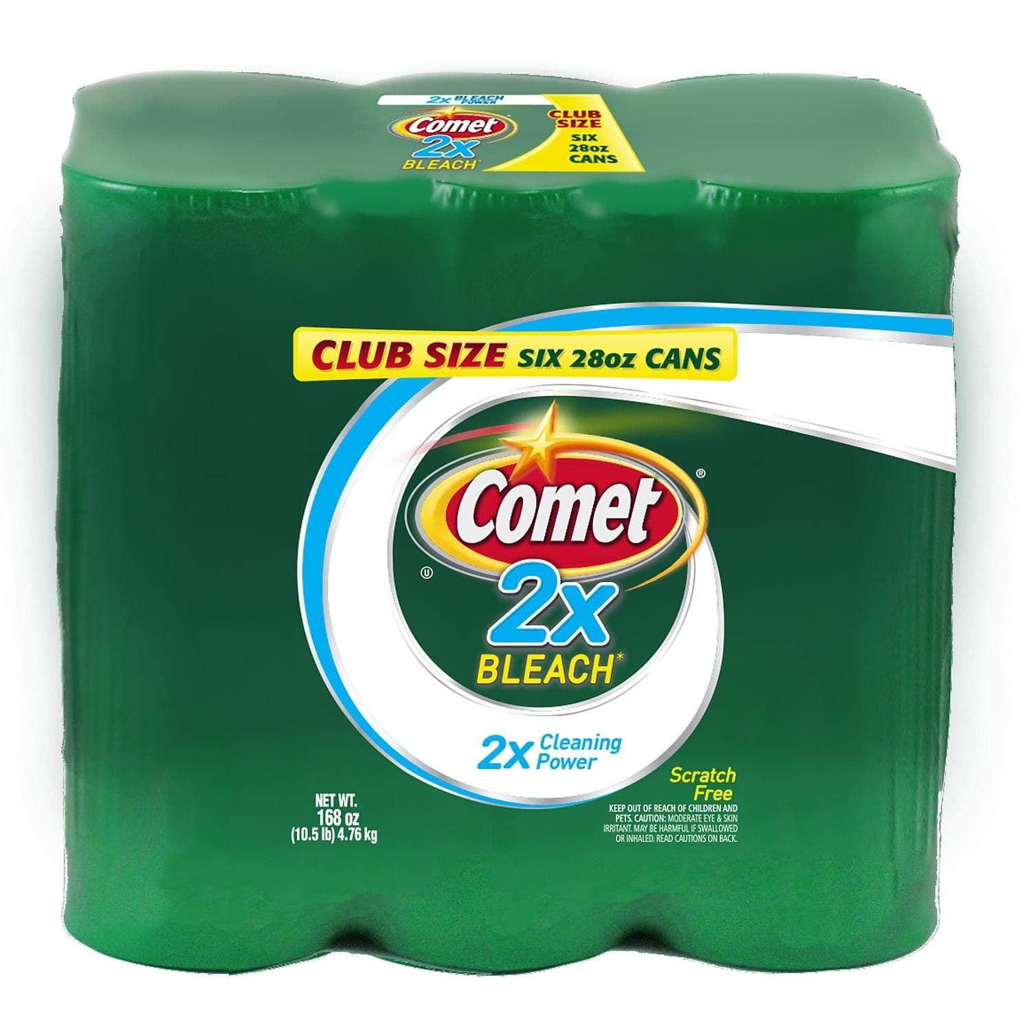 Comet Cleaner with Bleach Powder 25-Ounces | Scratch-Free | 1.56 Pound (Pack of 4)