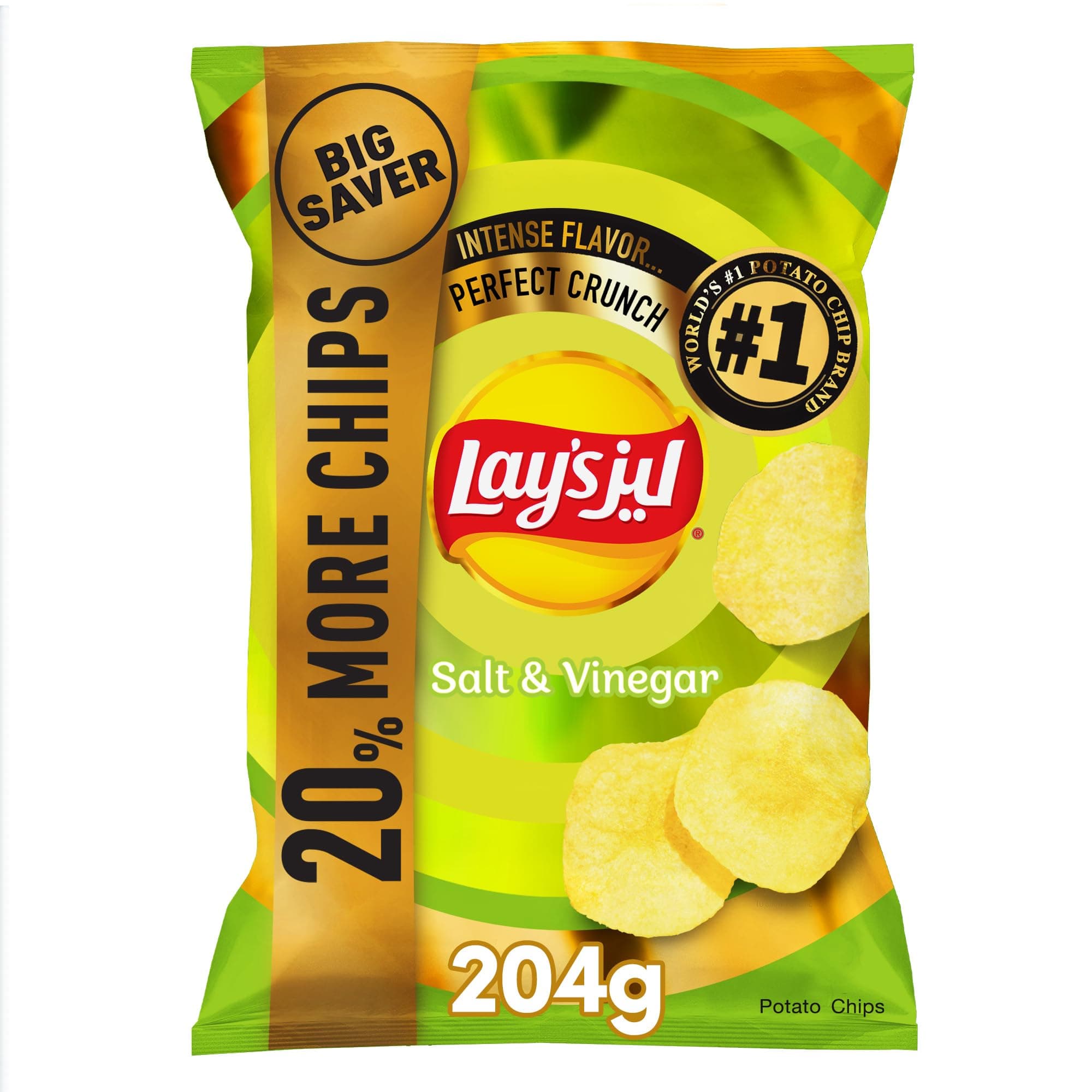 Lay's Salt and Vinegar Potato Chips 204 g