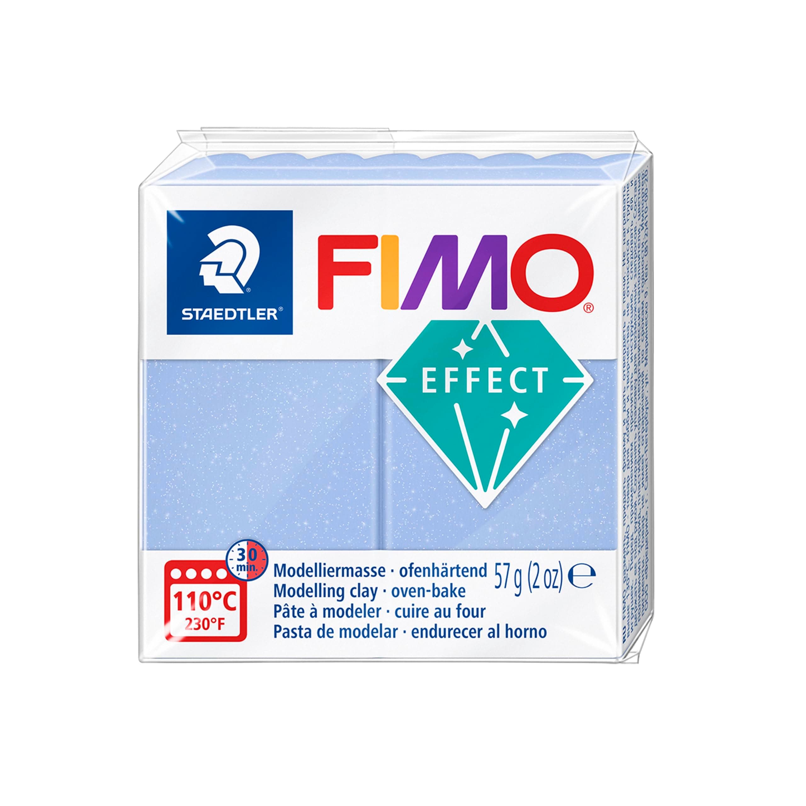 STAEDTLER 8020-386 ST 8020-386 - Fimo Effect Normalblock, 57 g, blau-achat