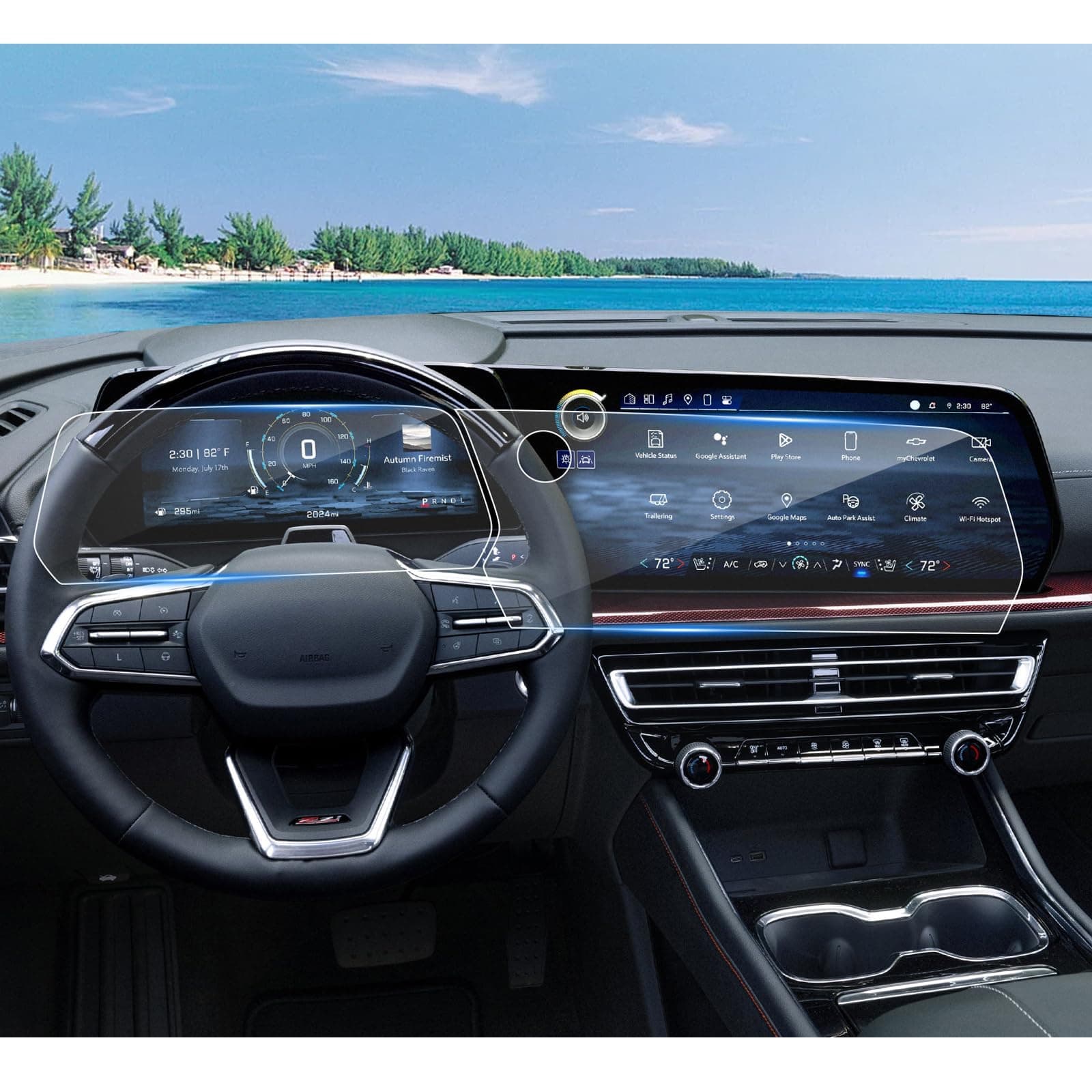 (4pcs) 2024 2025 2026 Traverse Screen Protector for Chevy Traverse (17.7In Navi+11In Dash) (LS/LT/Z71/RS/High Country), 2025 Chevy Traverse Accessories Touch Sensitive/HD Transparent 17.7"&11"