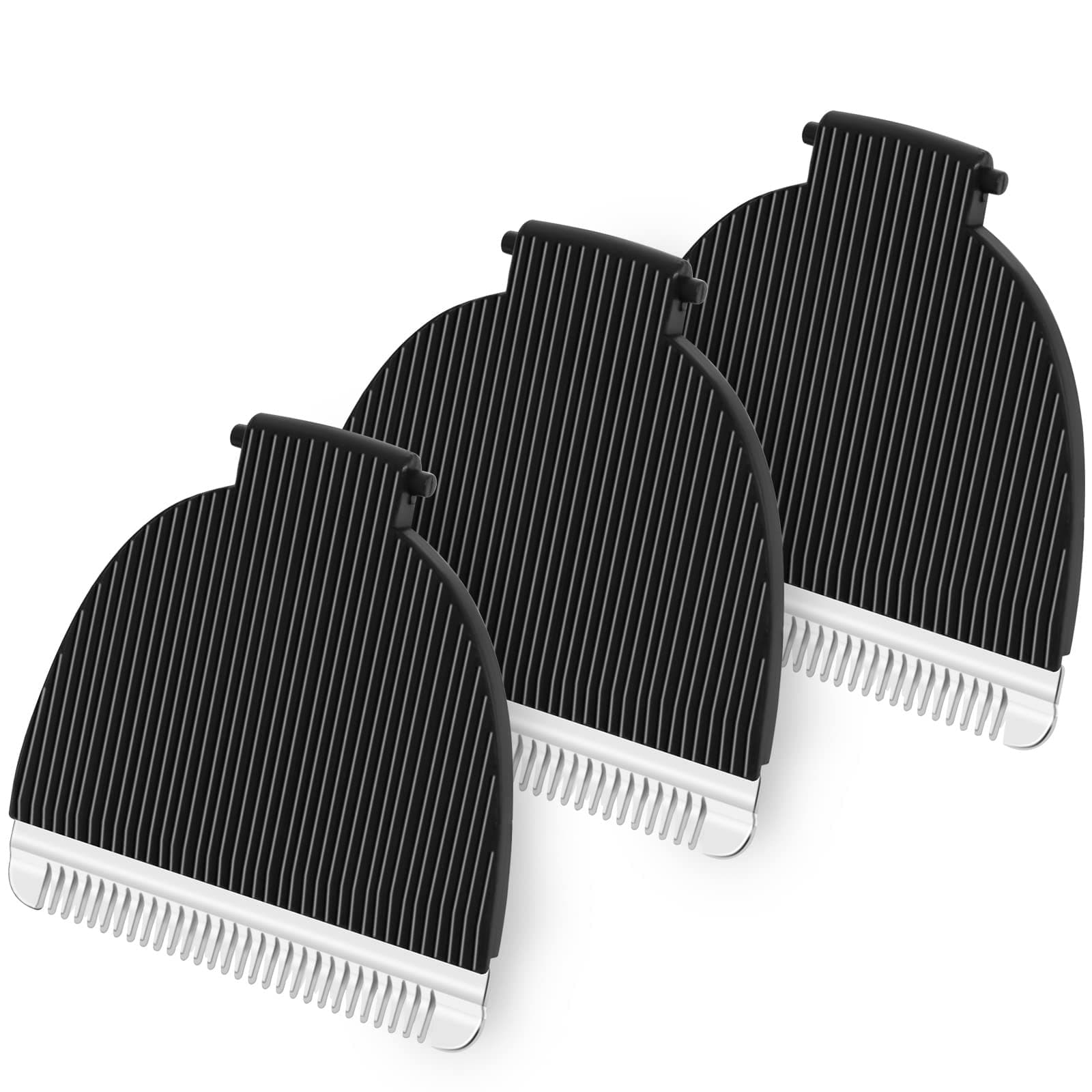 3 Pack Replacement Blades Compatible with Meridian Trimmer, Hygienic Ceramic Replacement Blades Compatible with Meridian Body Trimmer (Onyx & Sage), Black