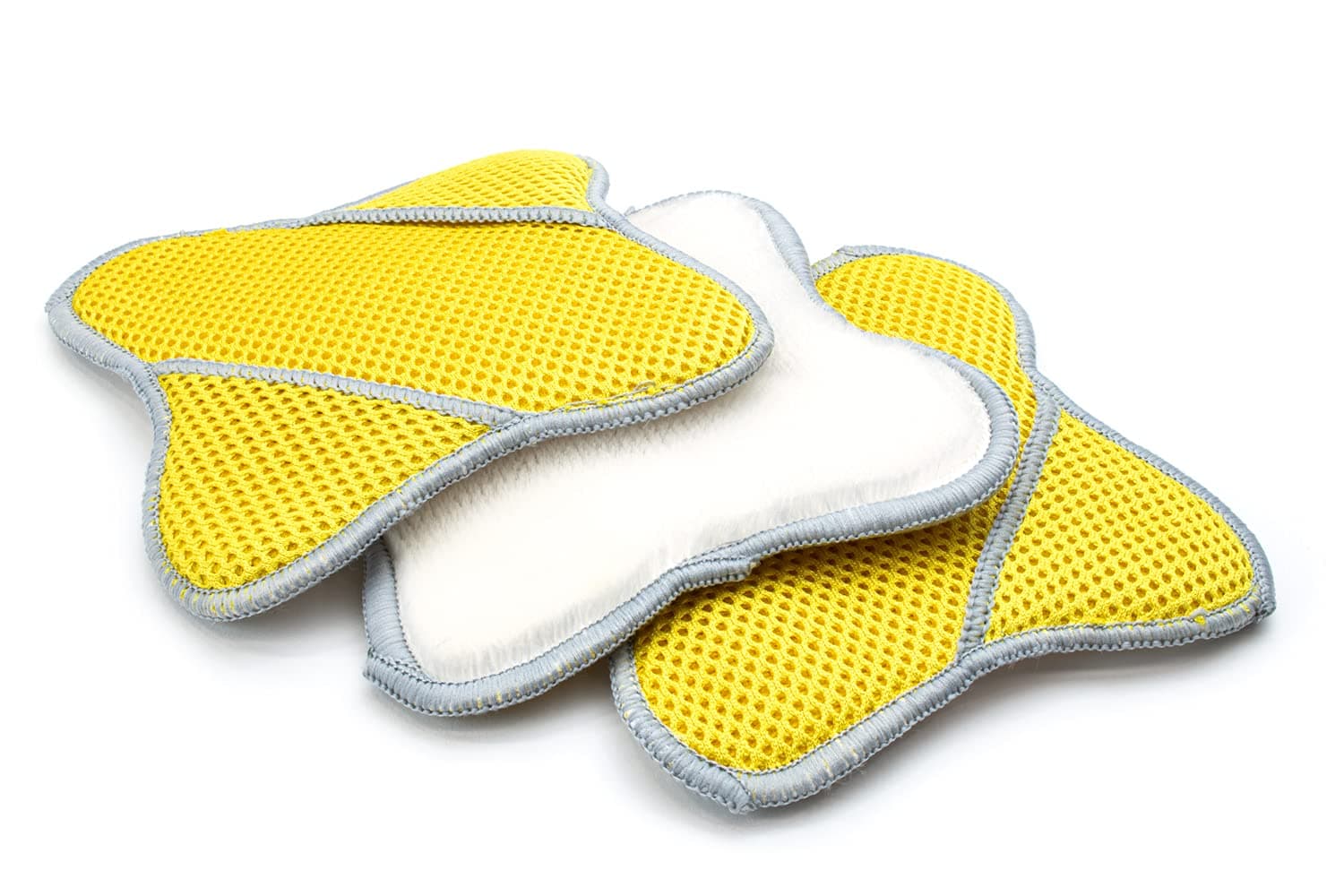 Scrub Ninja - Star Scrubber (7in. x 7in.) White/Gold - 3 pack