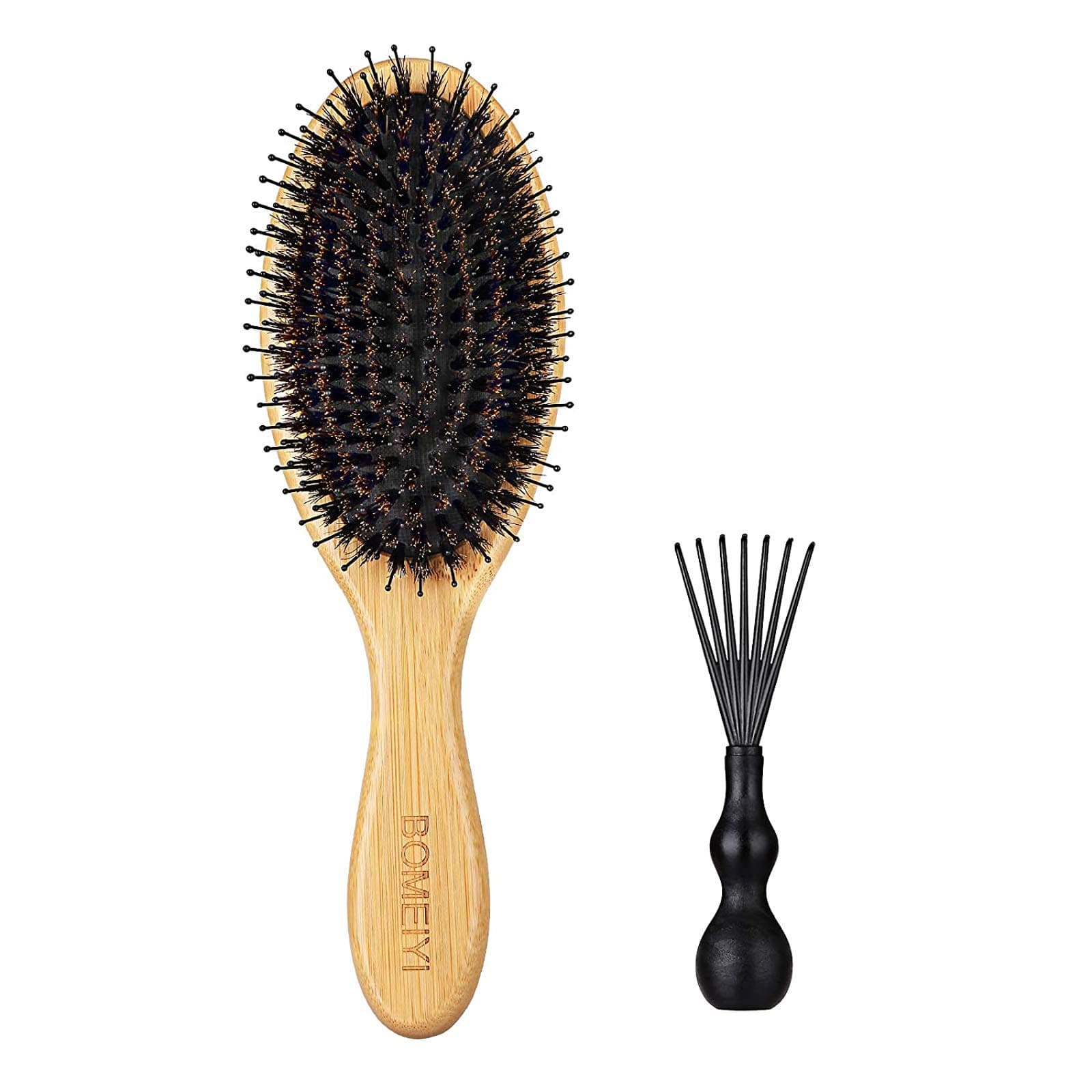 Natural bristles hair brush