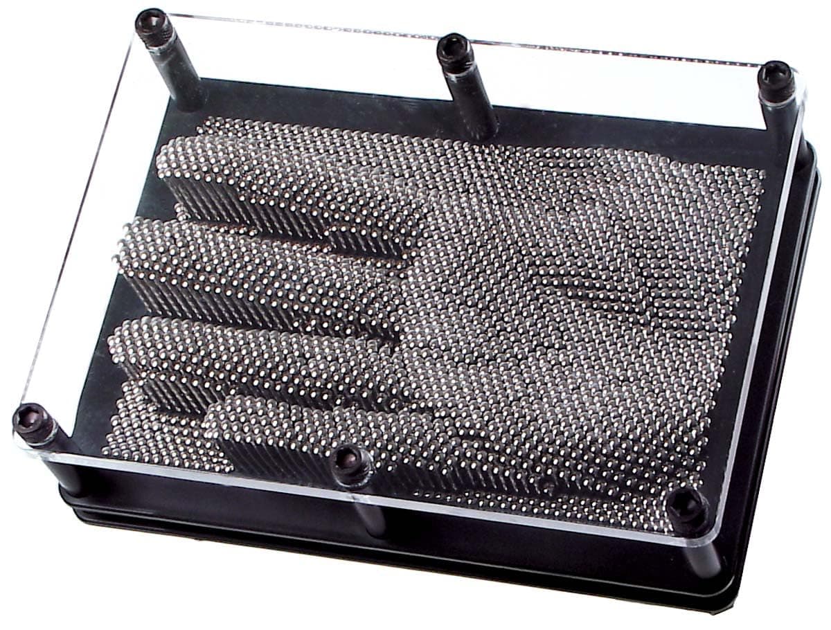 Classic Pin Art, Moveable Metal Pins to Create 3D Images, Great Conversation Piece, Suitable for Home or the Office, For Ages 8 and up, Black/Sliver, 5 - 10 years