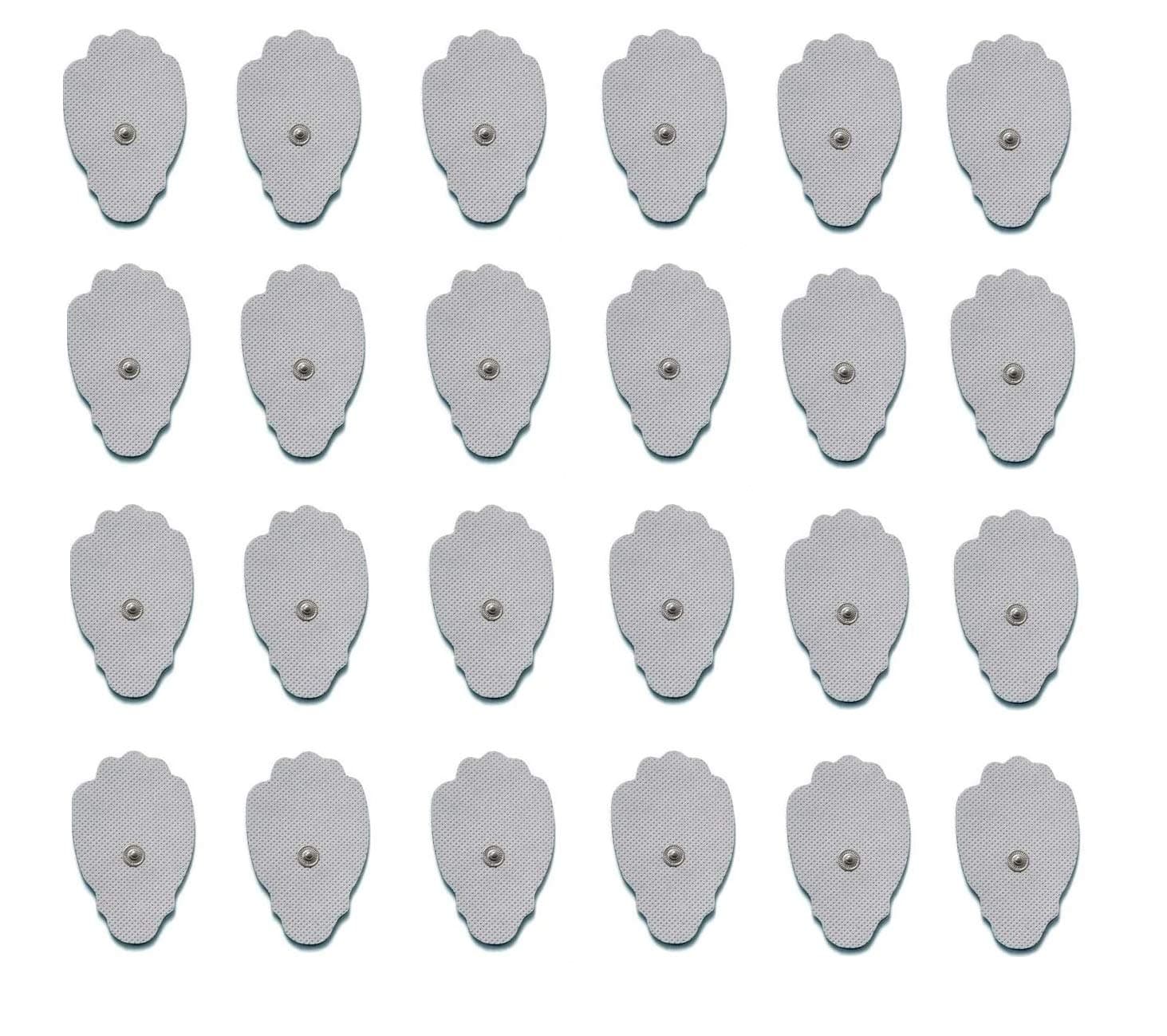 TENS / EMS Tens Unit Pads 24 pack of Snap Replacement Electrode Pads for Tens Unit 3.5 mm Pin Each Electrode Reusable up to 25 times each Med X Brand