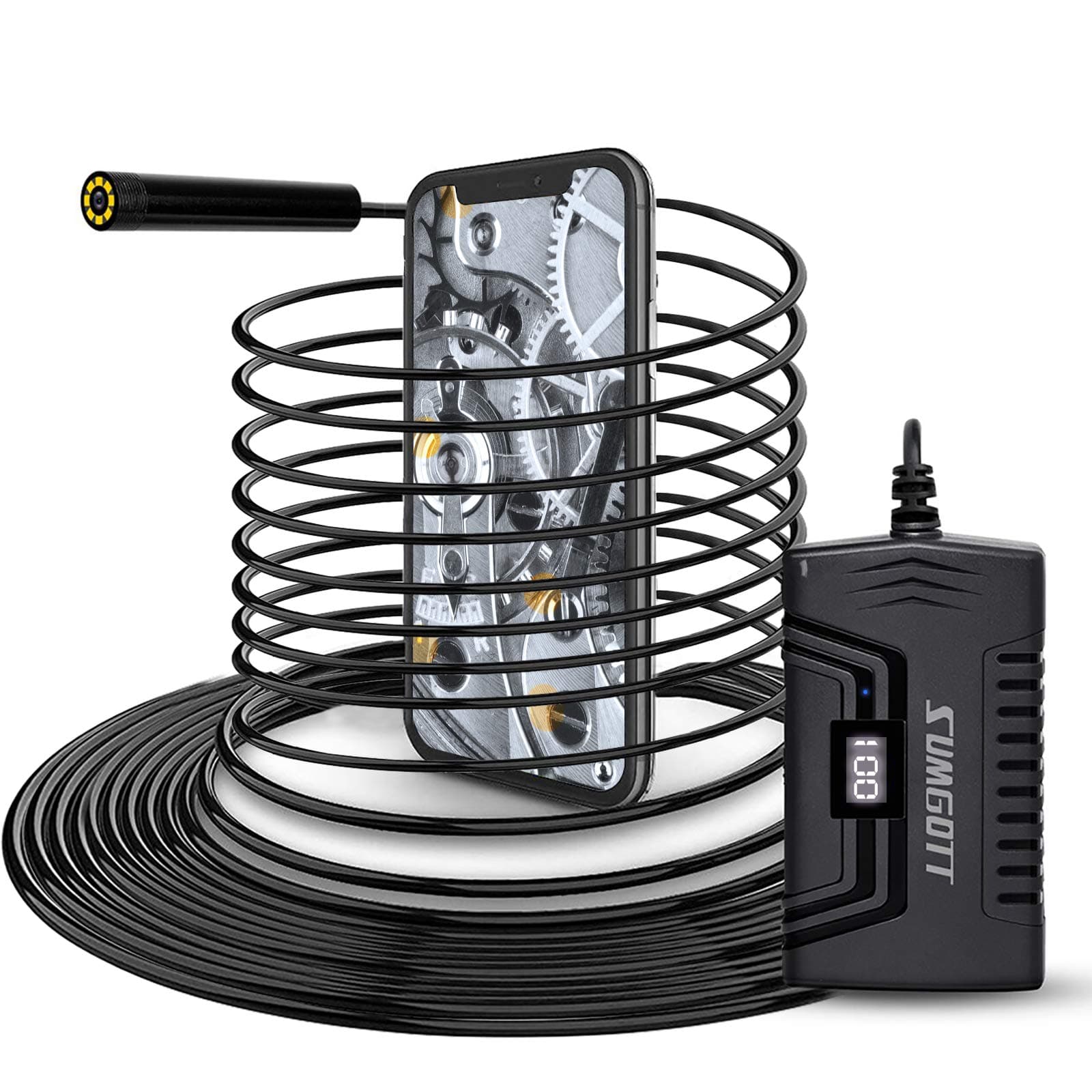 Endoscope, Wifi Inspection Camera, 1080P HD Wireless Borescope, Waterproof Snake Camera for Smartphone/Tablet (Endoscope)