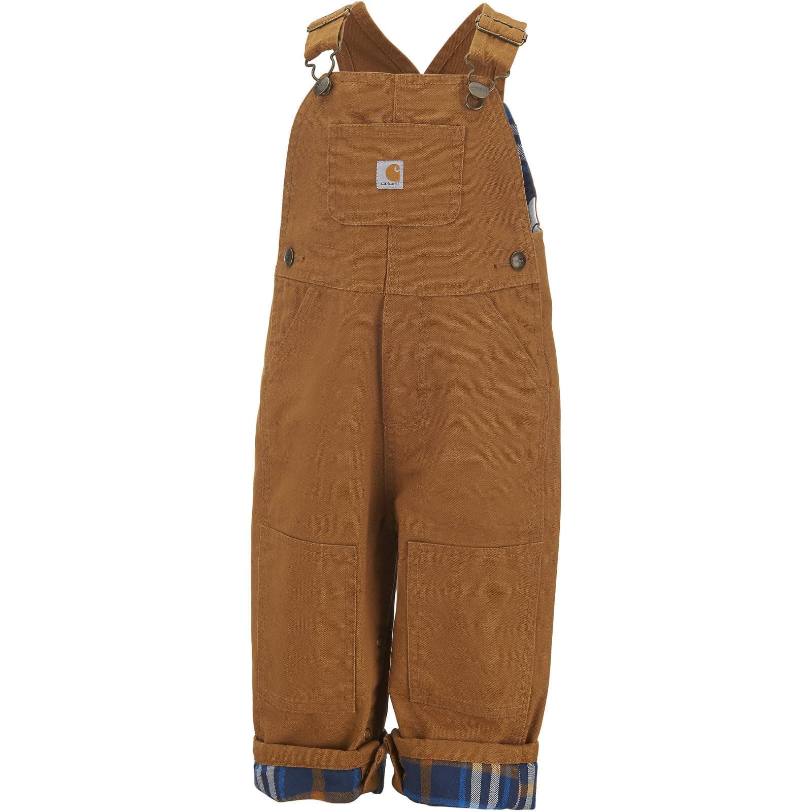 Baby Boys' Washed Canvas Flannel Lined Bib Overall