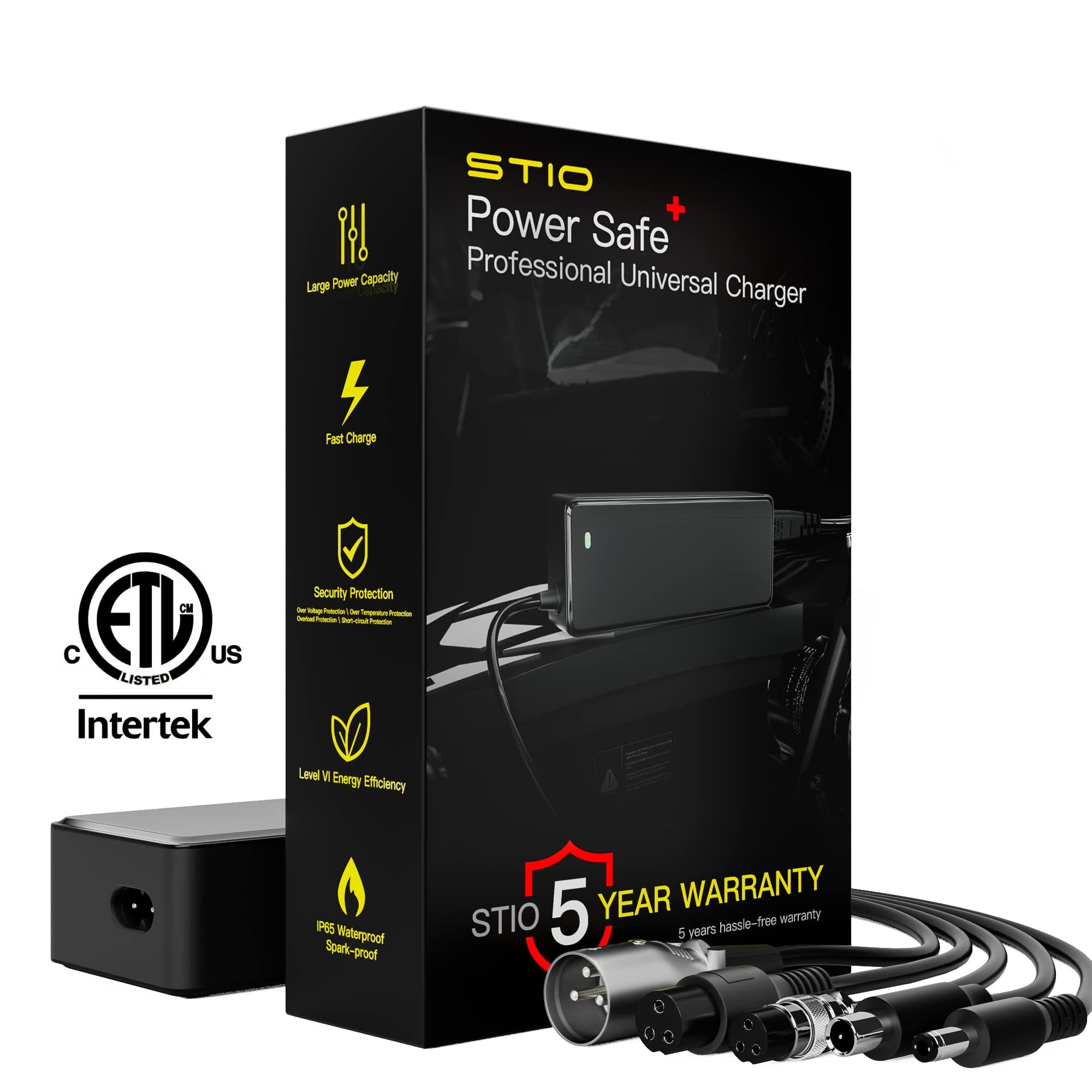 Max 2.5A Universal Fast Charger for Razor, STIO 29.4V/24V Smart Charger DC5.5-2.5/2.1 XLR 3Prong GX16 GX12 Connector Power Supply for 24V Lithium Battery Power Adapter ETL Certified