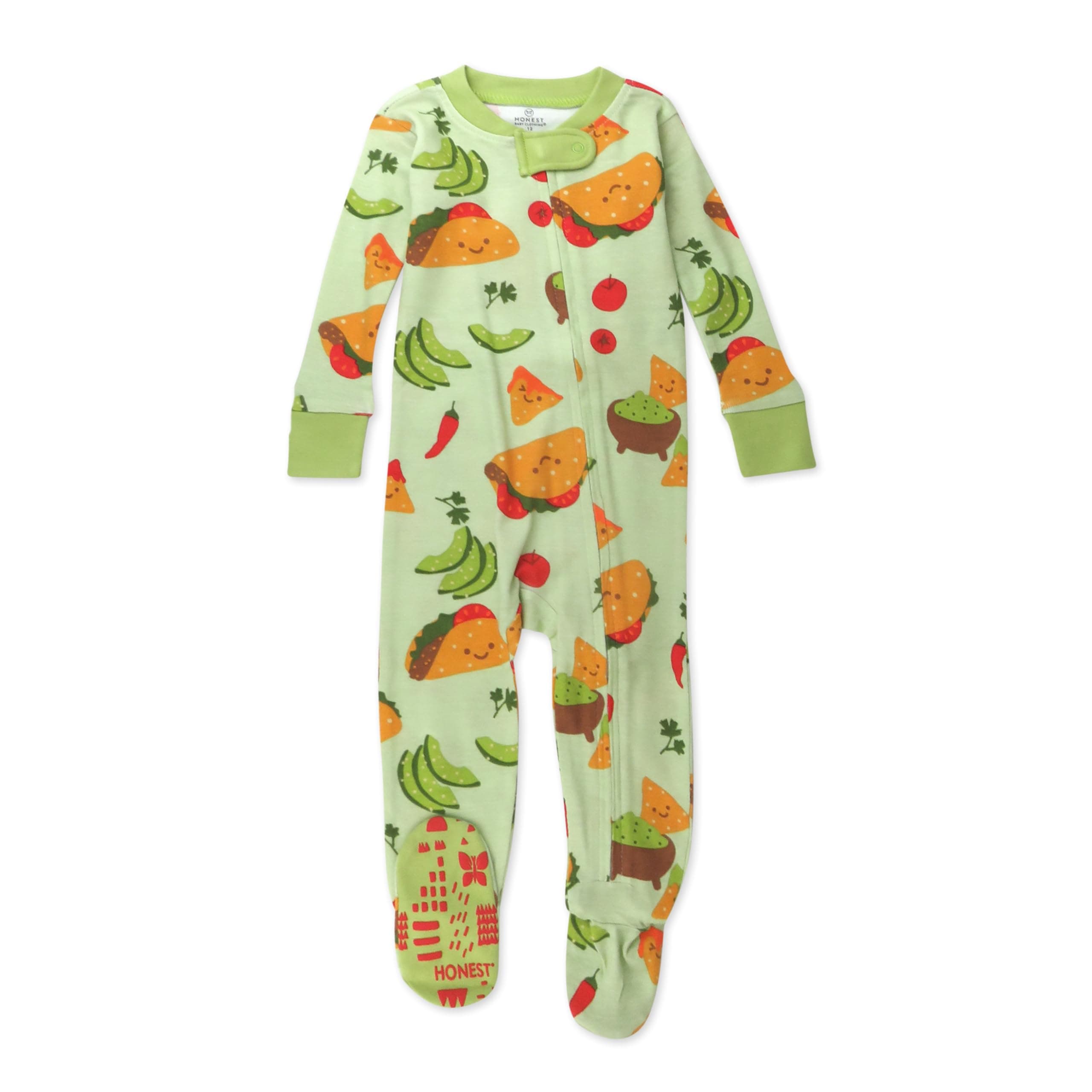 Non-slip Footed Pajamas One-piece Sleeper Zip-front Pjs 100% Organic Cotton for Baby Boys