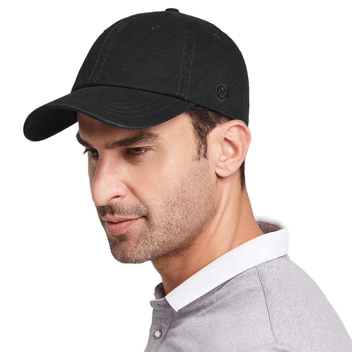 Gisdanchz Black Baseball Cap For Men Plain Baseball Caps For Man Golf Dad Cap For Men Low Profile Cool Boys Dad Hats Style Adjustable Baseball Cap Mens Black