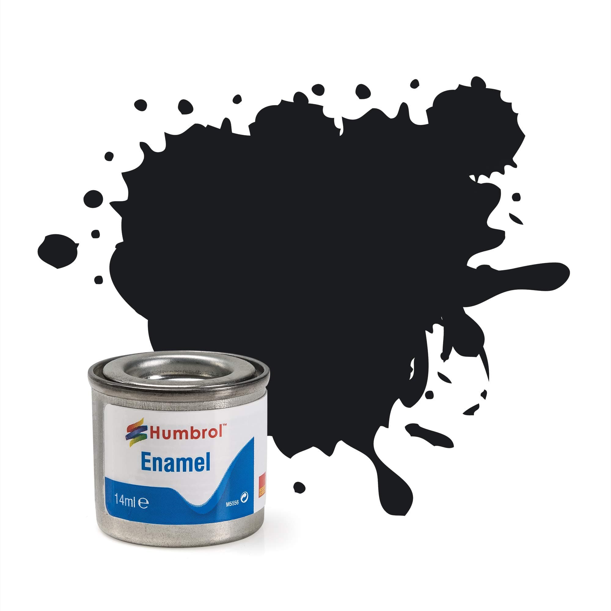 Humbrol Enamel Paint 14ML No 21 Black - Gloss