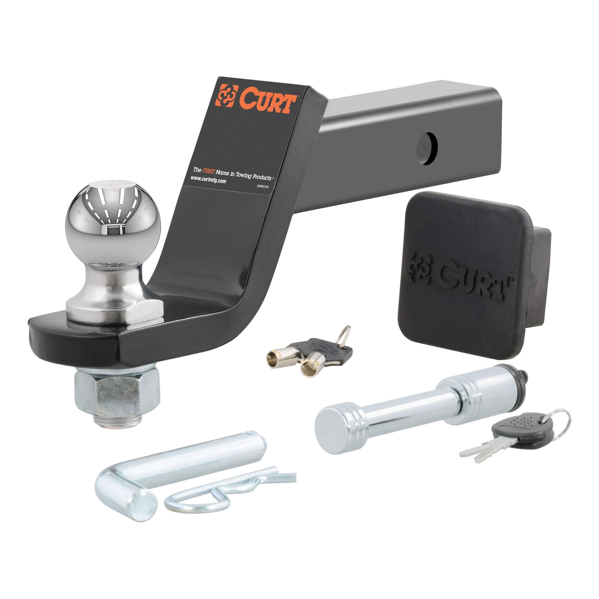 CURT 45554 Towing Starter Kit with 4" Drop Ball Mount