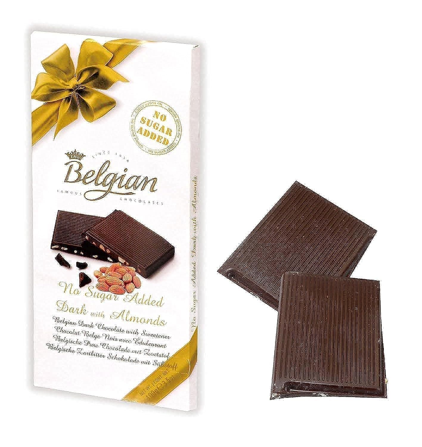 The Belgian Dark Bar with Almonds, 100g