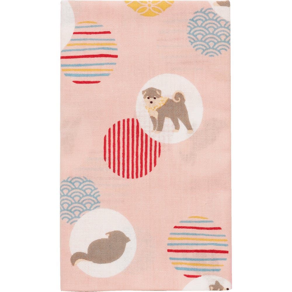 HAMAMONYO Tenugui 'Siba-Inu & Dots Pattern'