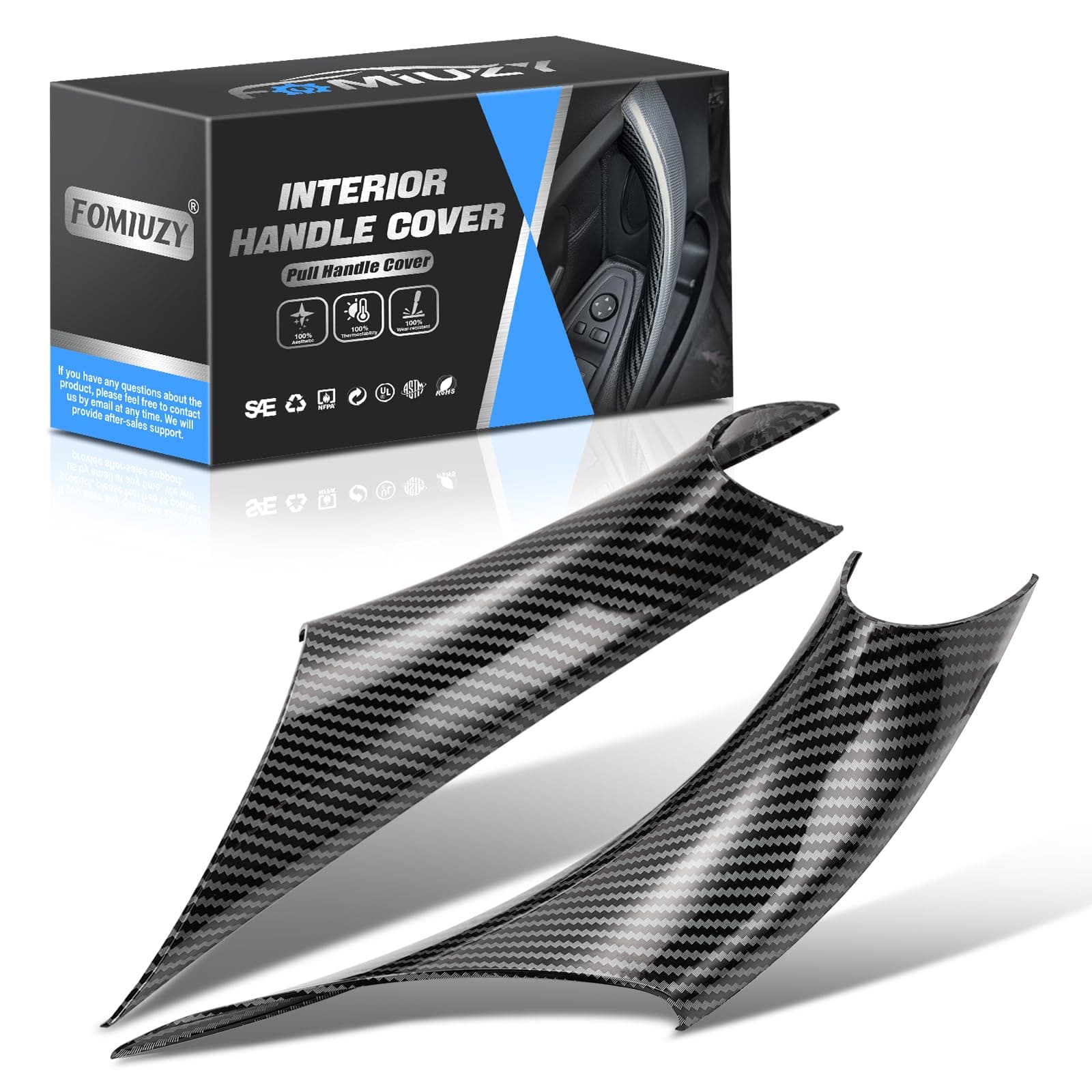 WEILEITE Front Interior Inner Inside Door Pull Handle Grab Cover Fit for BMW 320,328,330,335,M3 3 Series F30/F31/F34/F80 2012-2018 and 418,420,428,430,435,M4 4 Series F32/F33/F36/F82/F83 2014-2017