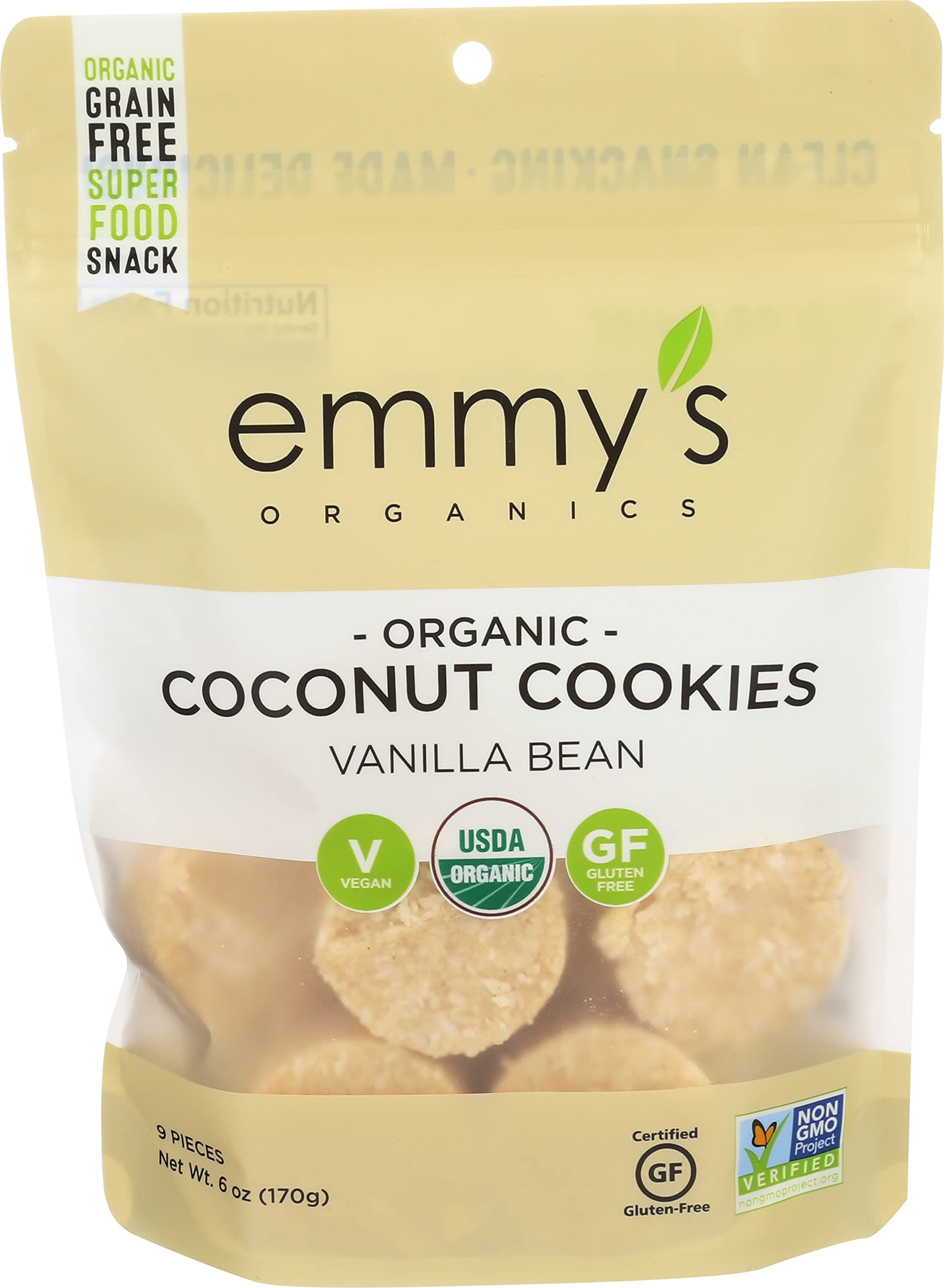 Emmy's Organics Coconut Vanilla Macaroons, 6 oz