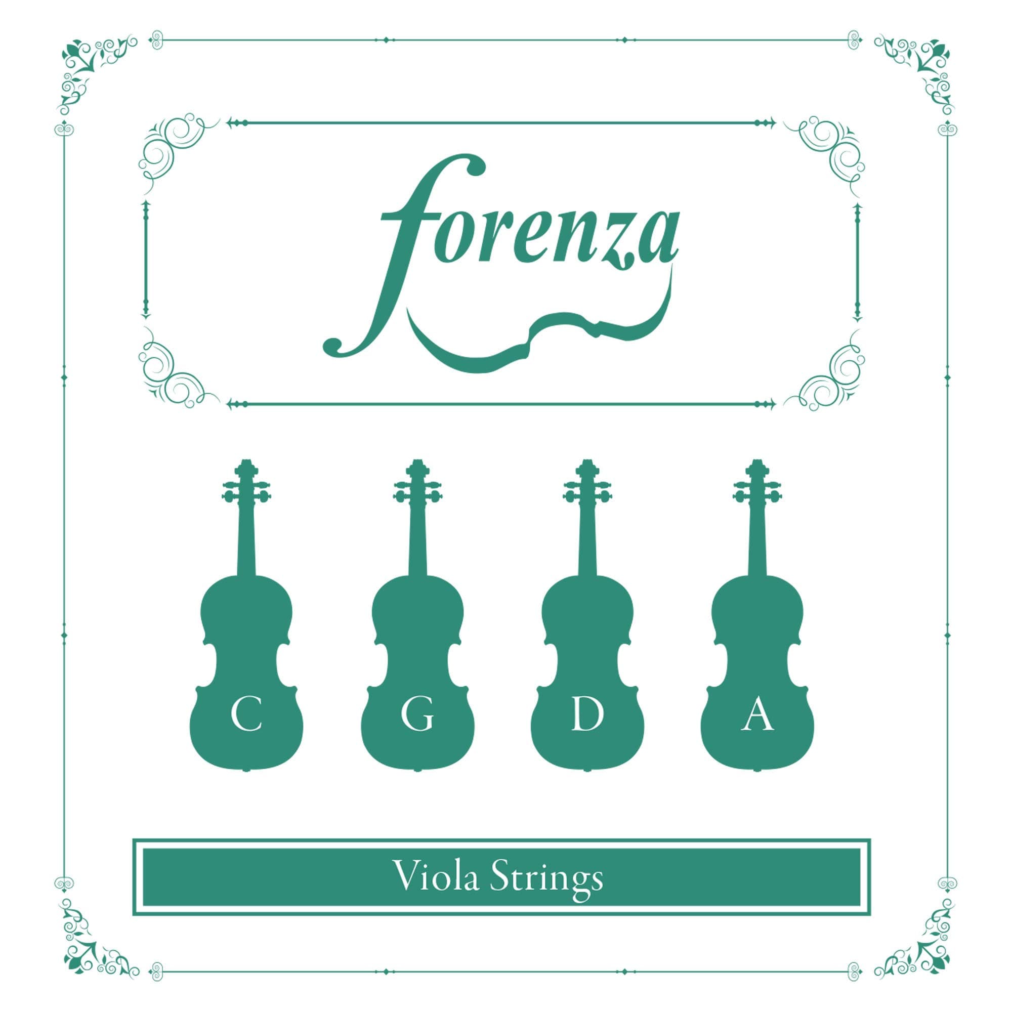 Forenza FA14VAA Viola String Set - Full Size, blue,silver,black