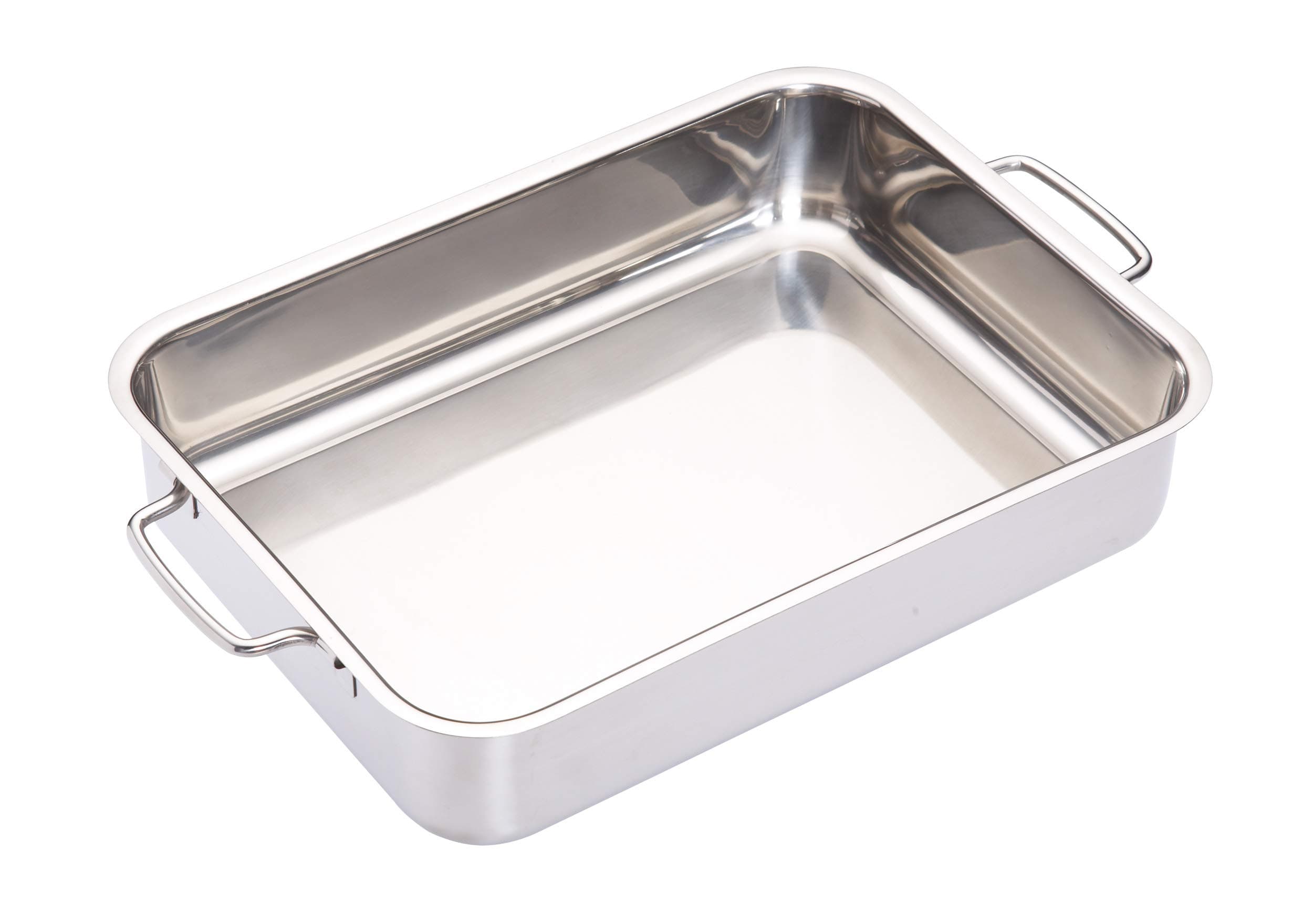 Stainless Steel Heavy Duty Deep Roasting Pan 32x23x6.5cm, Labelled