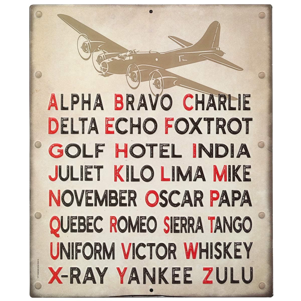 Pilot Code Phonetic Alphabet Metal Sign Art-Wall Decor Family Bar Restaurant Garage Cafe Art Metal Sign Gift 8x12 inch