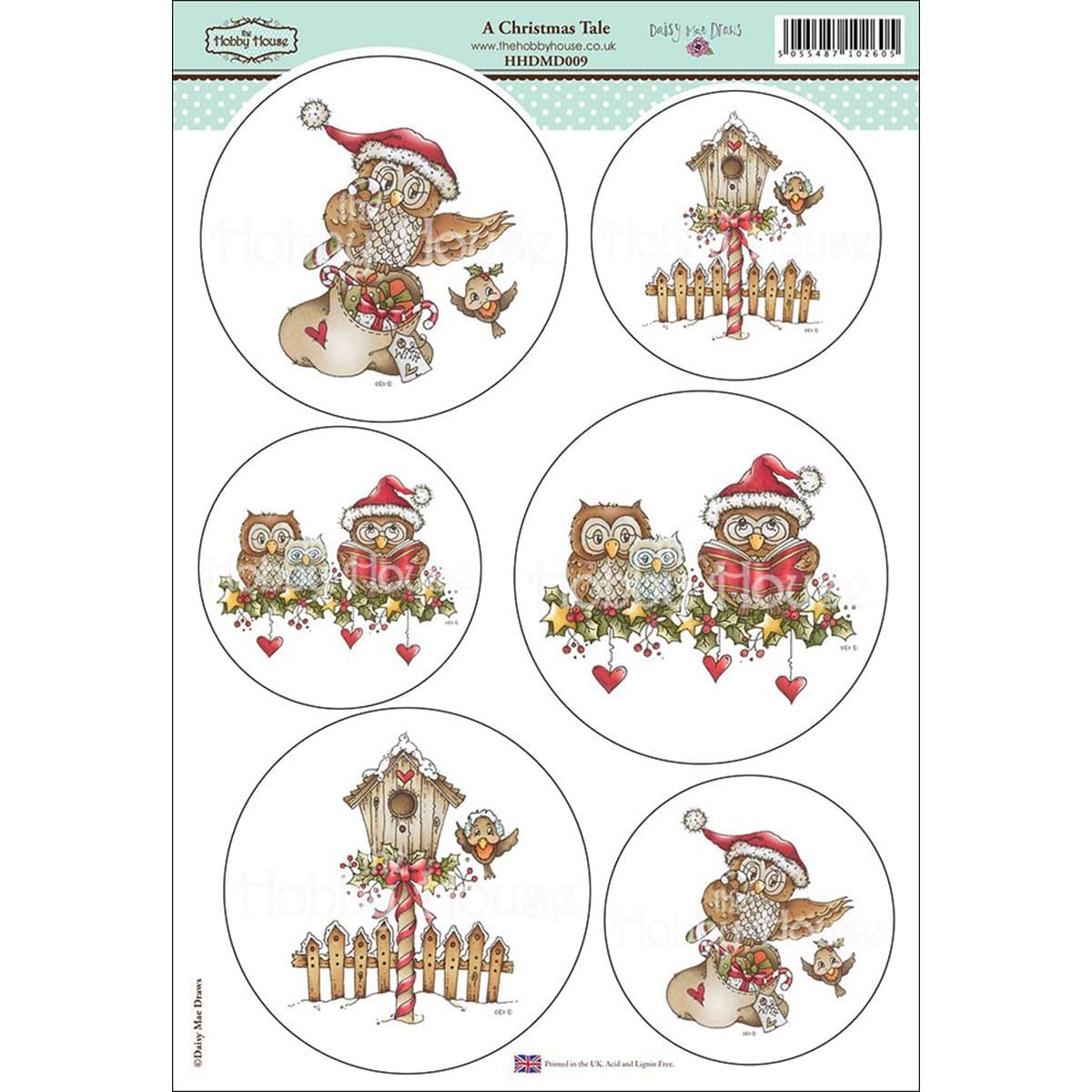 Hobby House Daisy Mae Draws Topper Sheet 8.5"X12.2"-A Christmas Tale